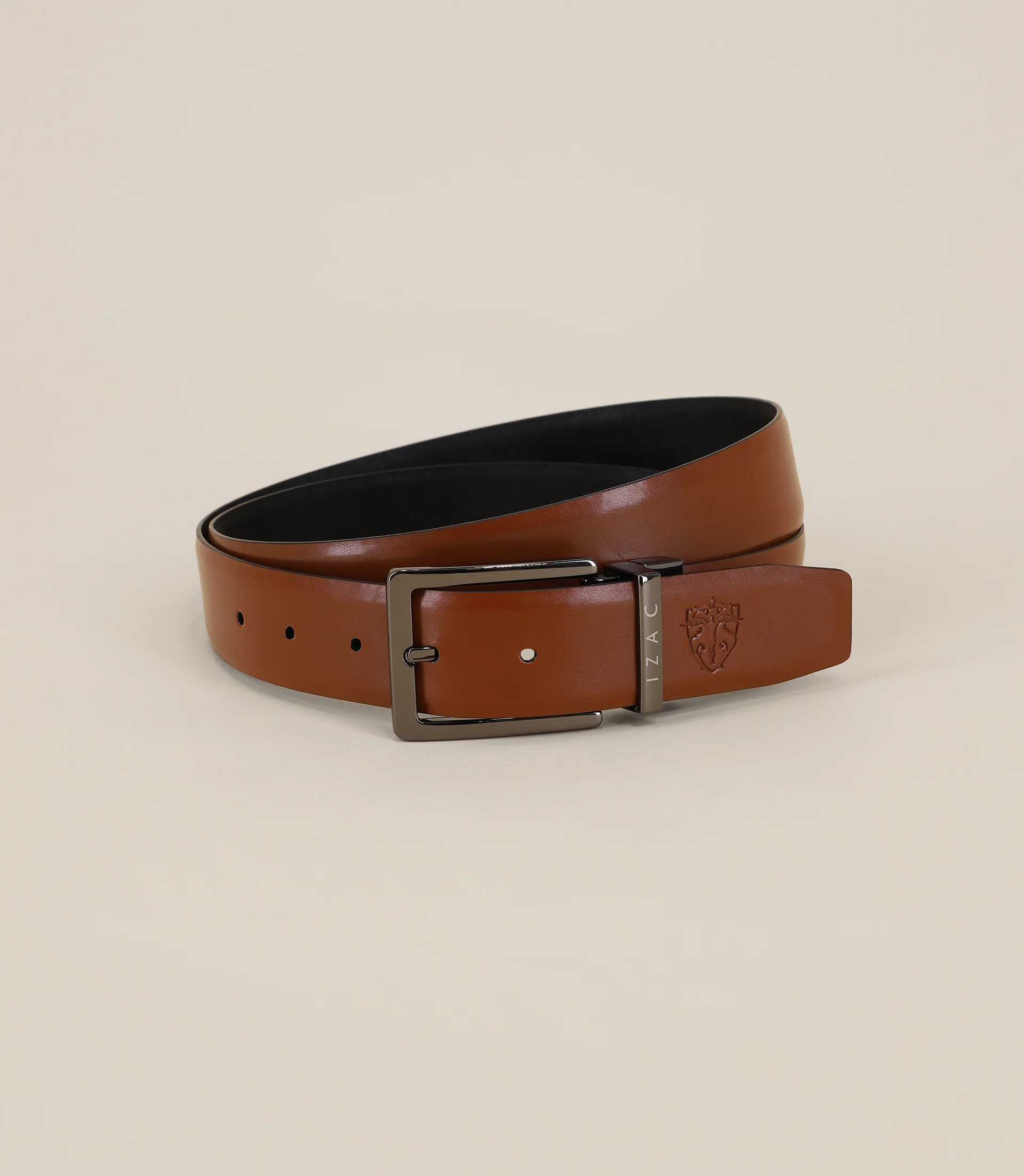 Ceinture avec sangle en cuir noire - Image 2