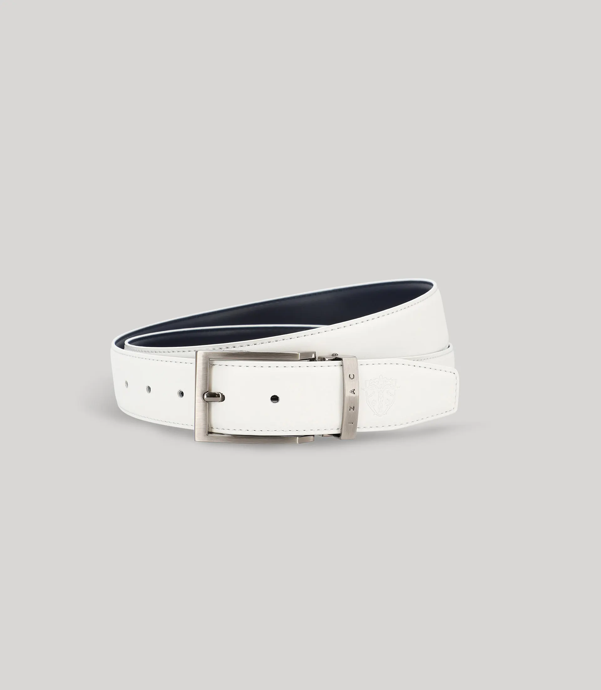 Ceinture réversible blanche et marine