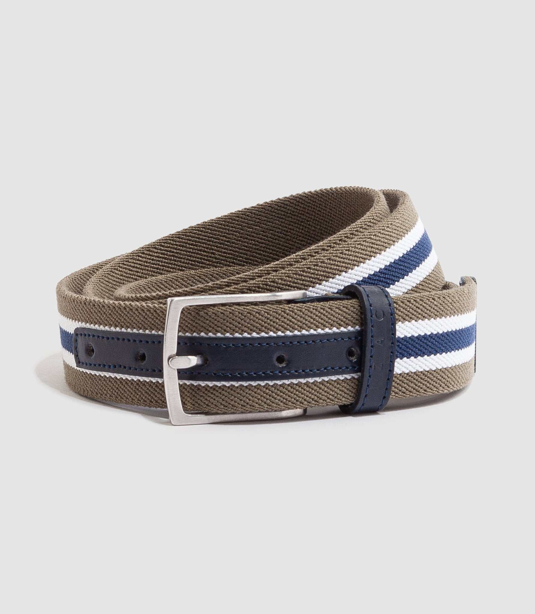 Ceinture ajustable casual kaki-marine "Rapide" - Image 2
