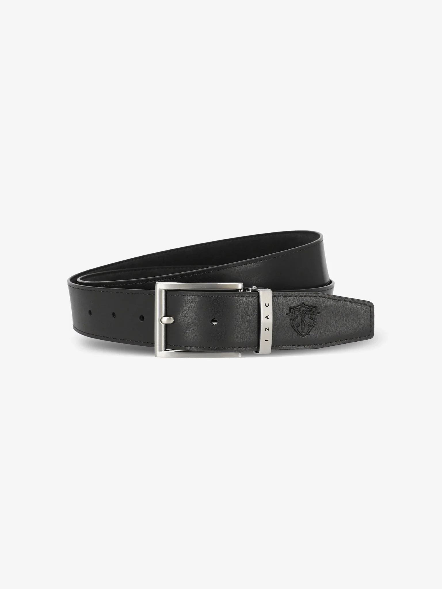Ceinture en cuir nubuck noir - Image 2