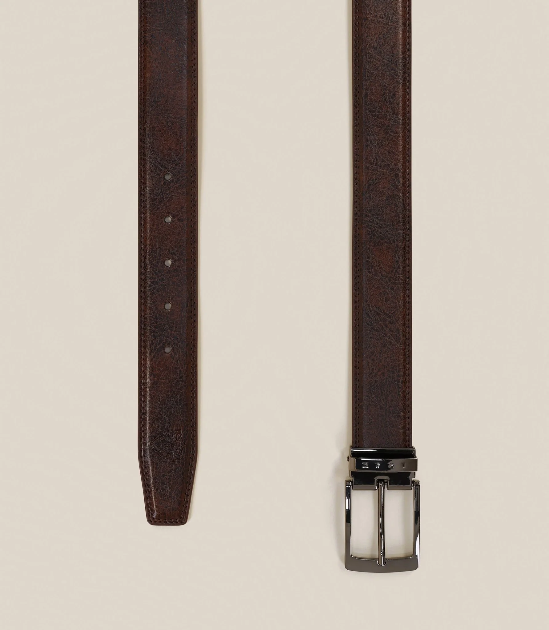 Ceinture en cuir réversible marron - Image 2