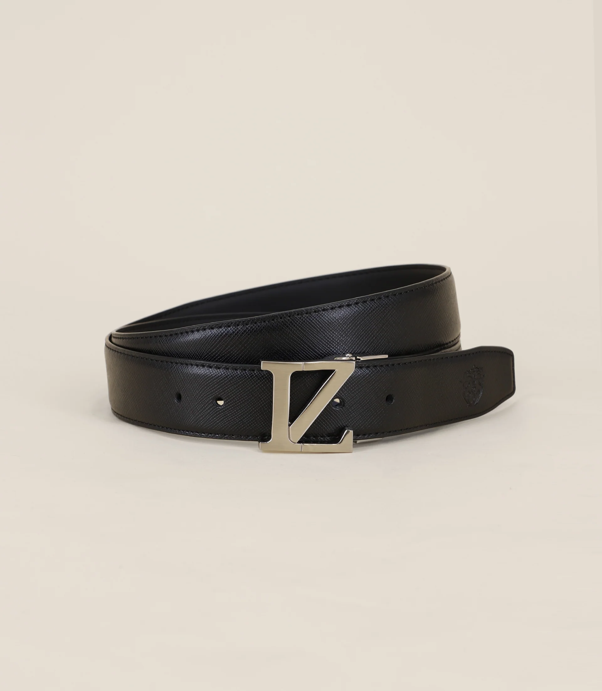 Ceinture réversible ajustable noire - Image 2