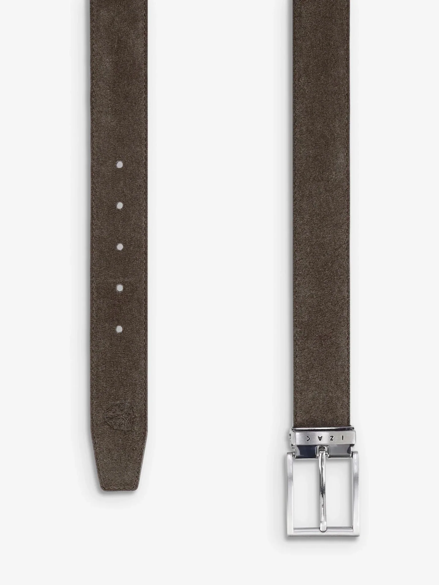 Ceinture réversible en cuir nubuck marron - Image 3