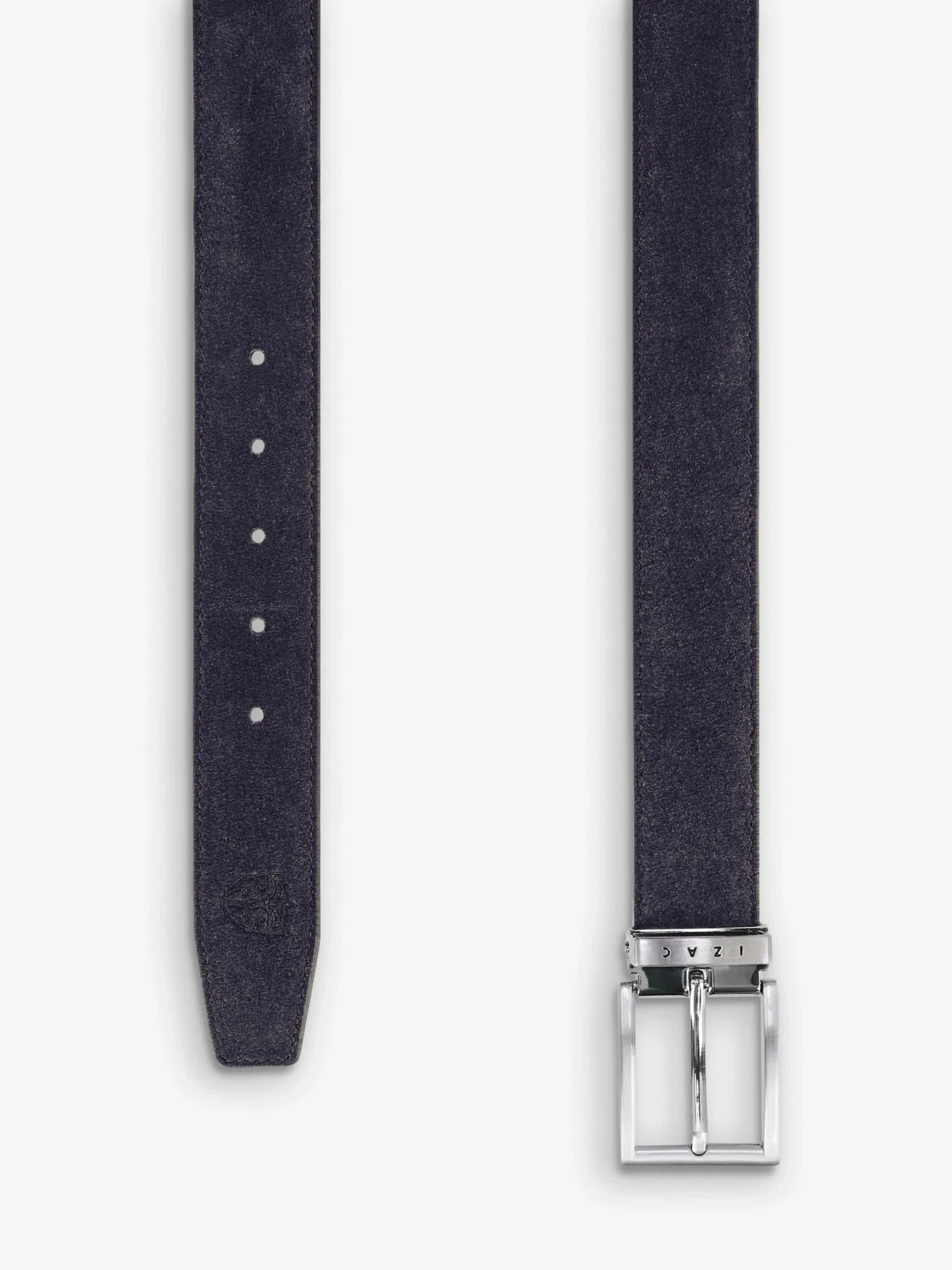 Ceinture réversible en cuir nubuck marine - Image 3
