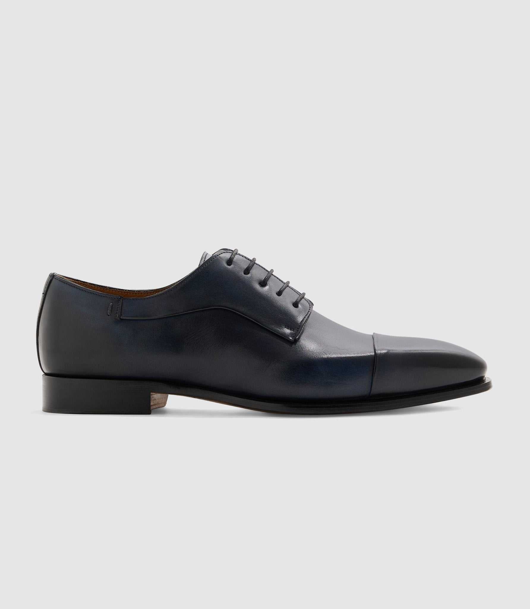 Derby en cuir marine "Elvio"