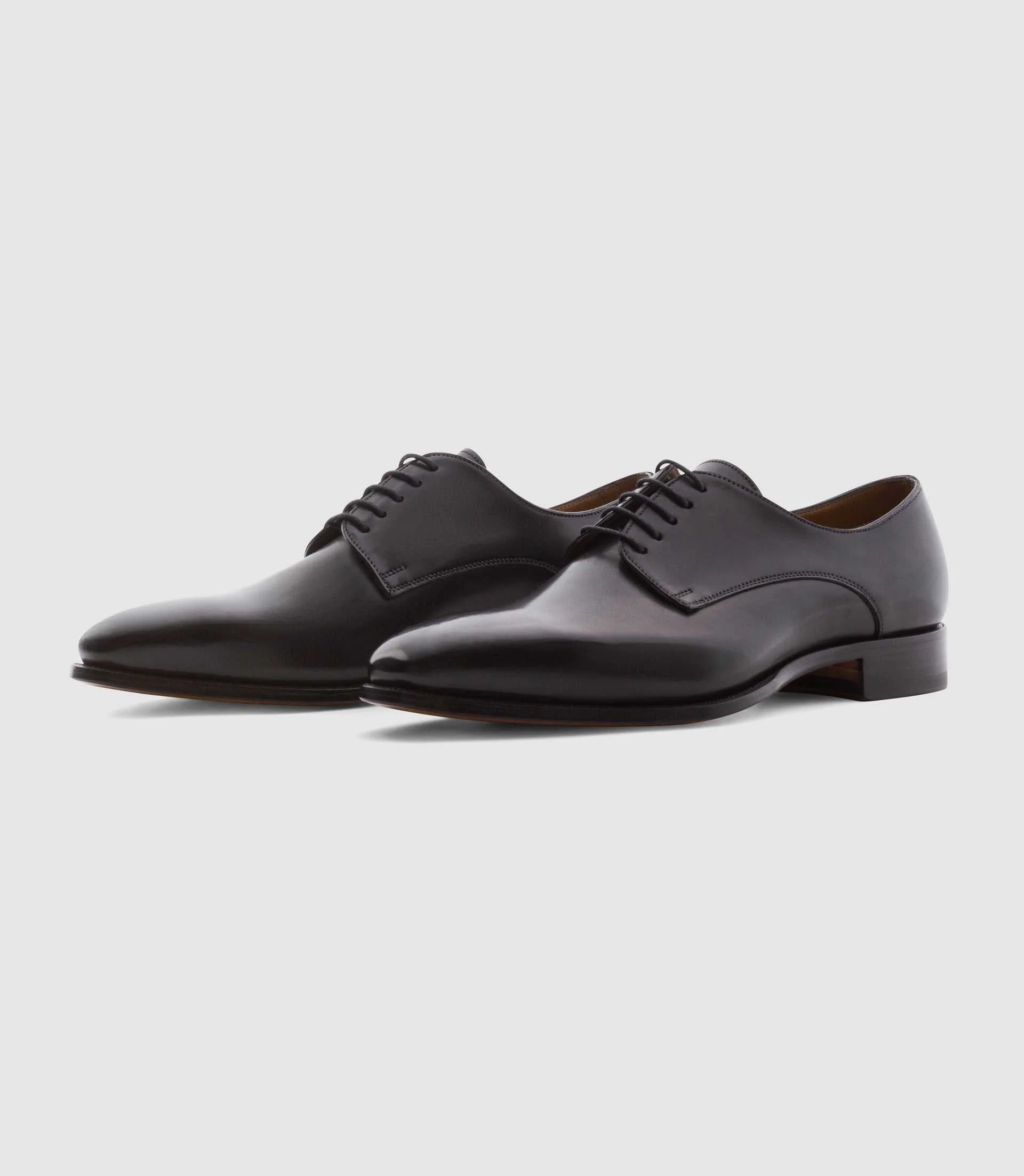 Derby couture en cuir noir ORENZO - Image 2