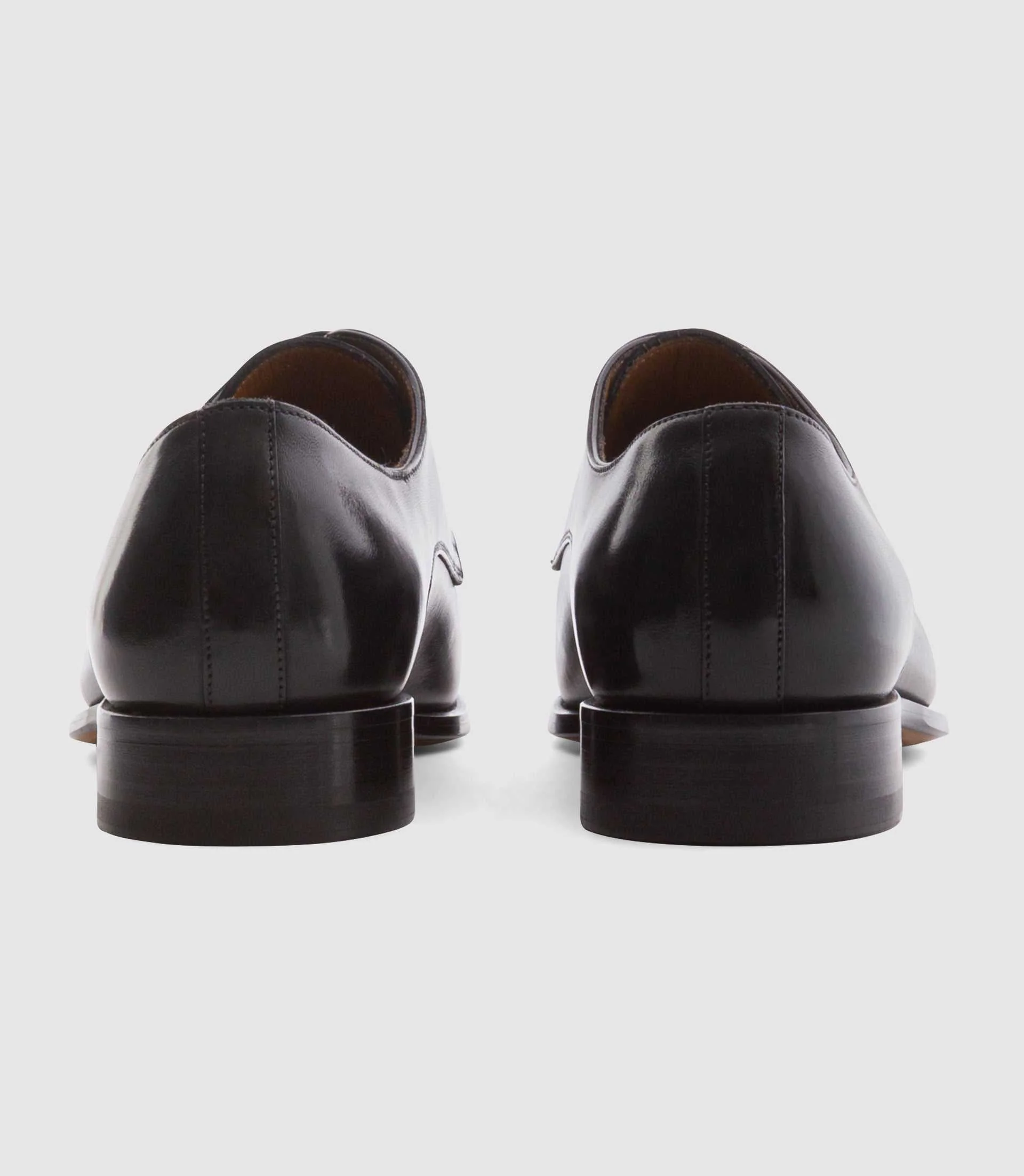 Derby couture en cuir noir ORENZO - Image 3