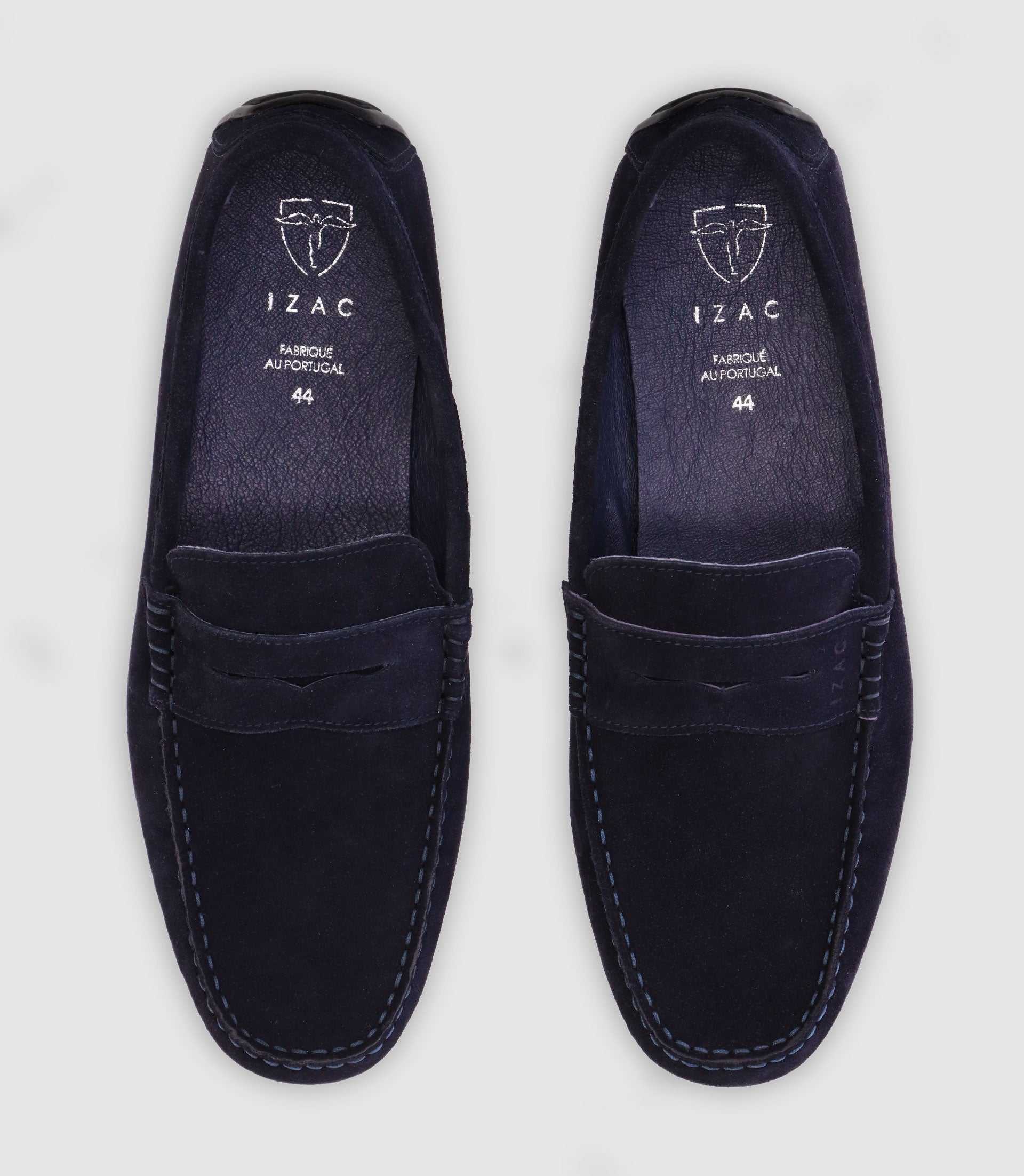 Chaussures bateau en daim marine