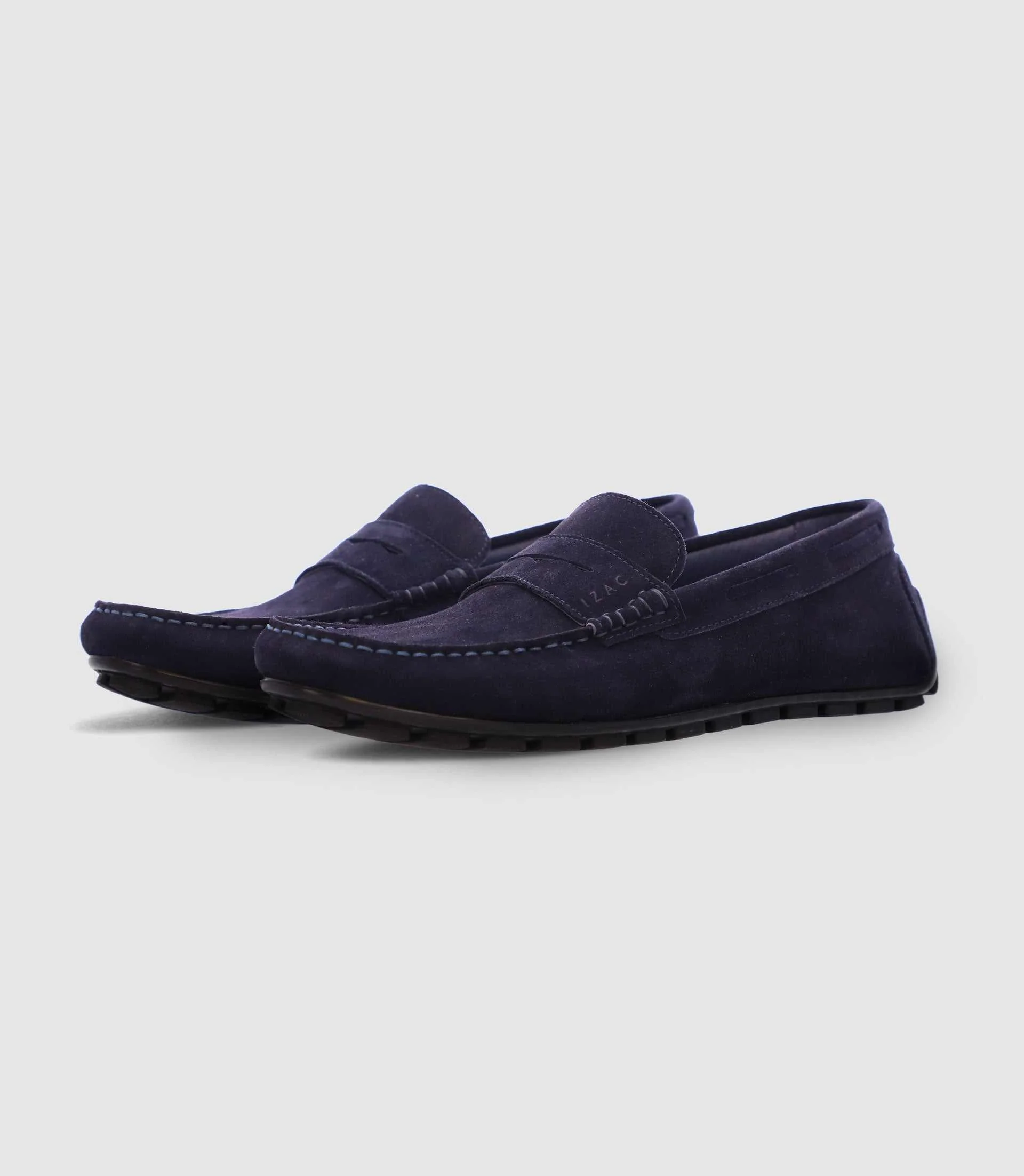 Chaussures bateau en daim marine - Image 2