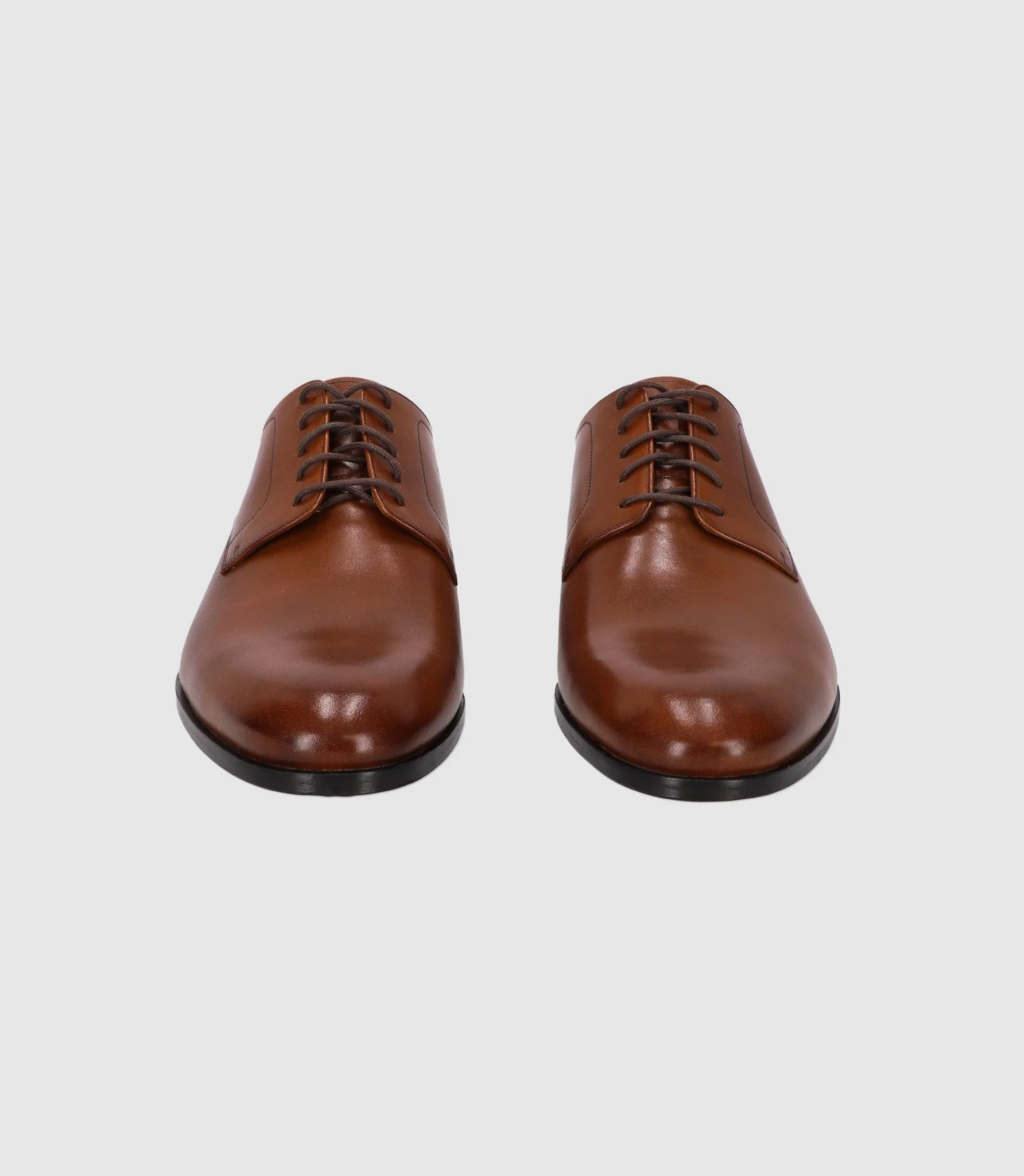 Chaussures derby en cuir marron - Image 3