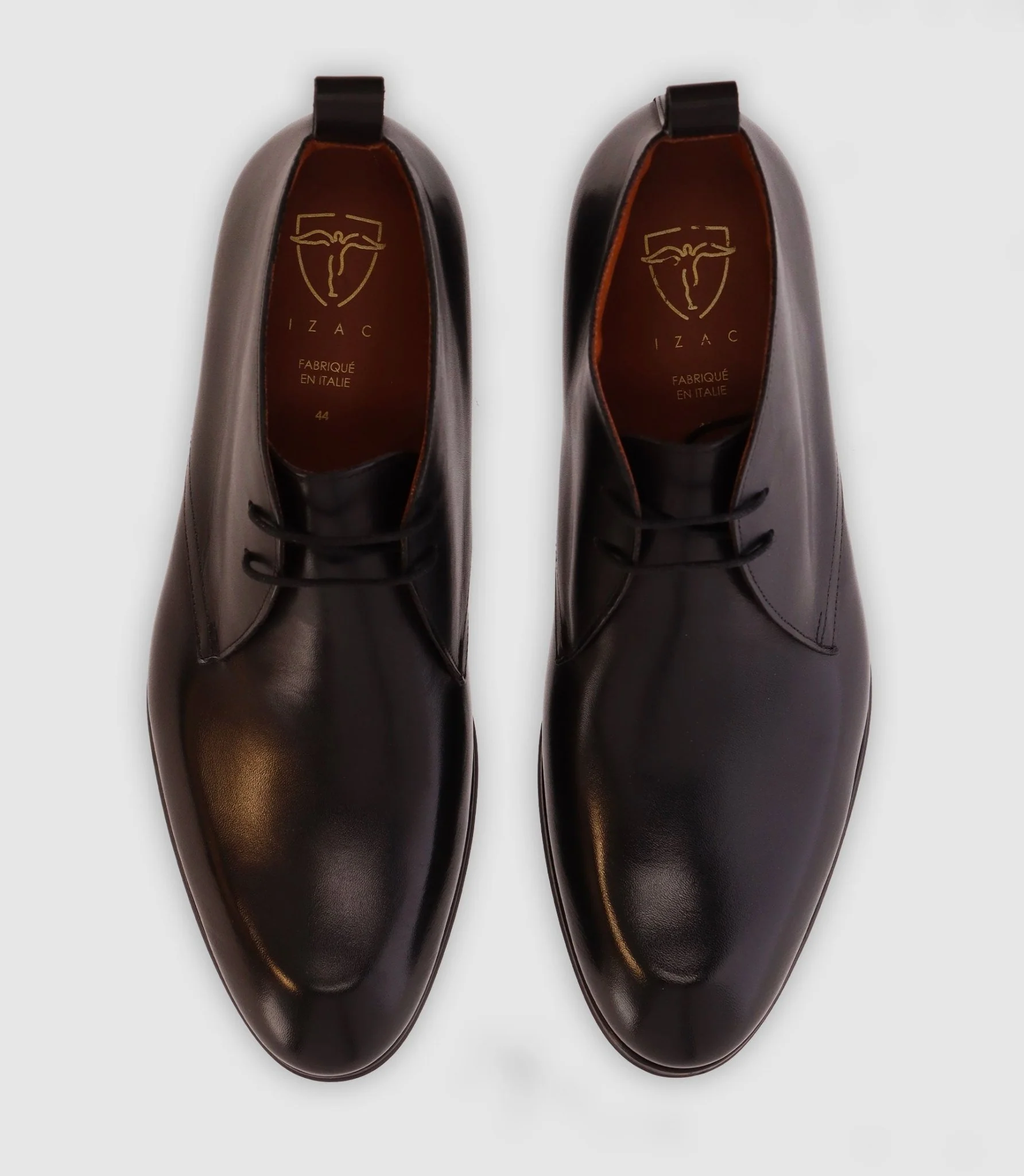 Chaussures montantes en cuir noires - Image 2