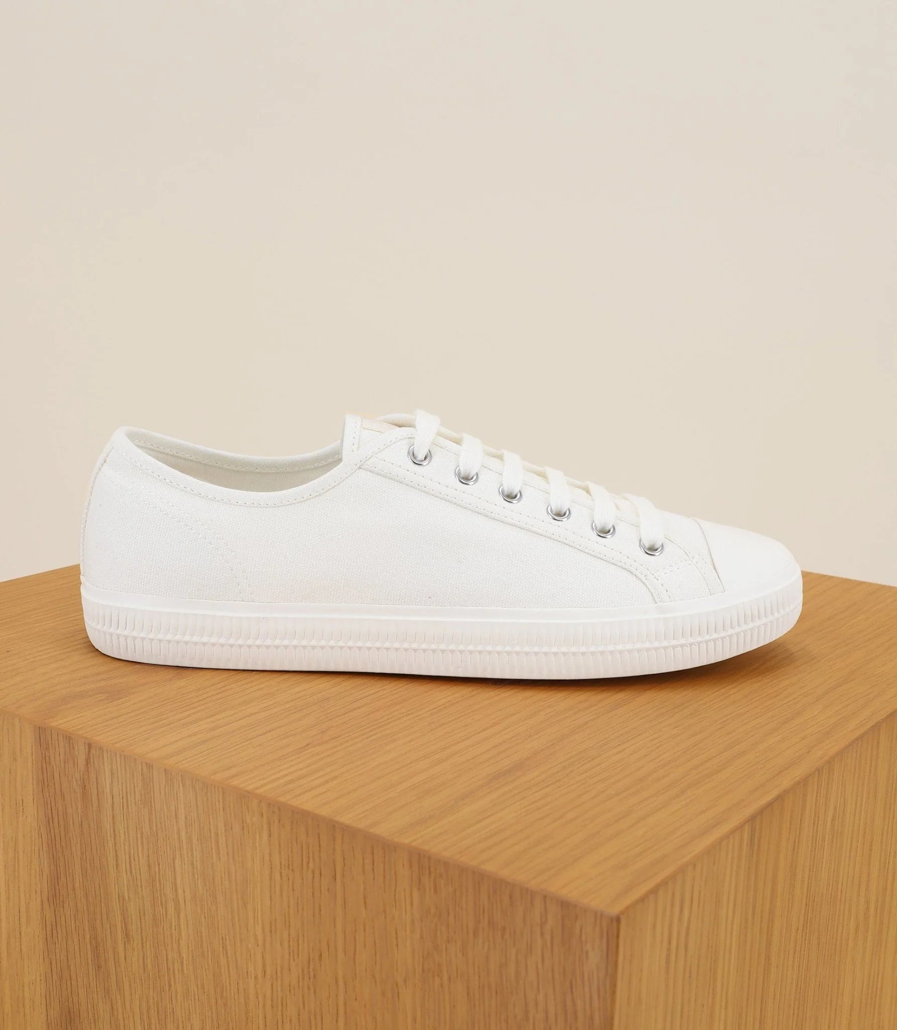 Chaussures baskets en toile écru - Image 3