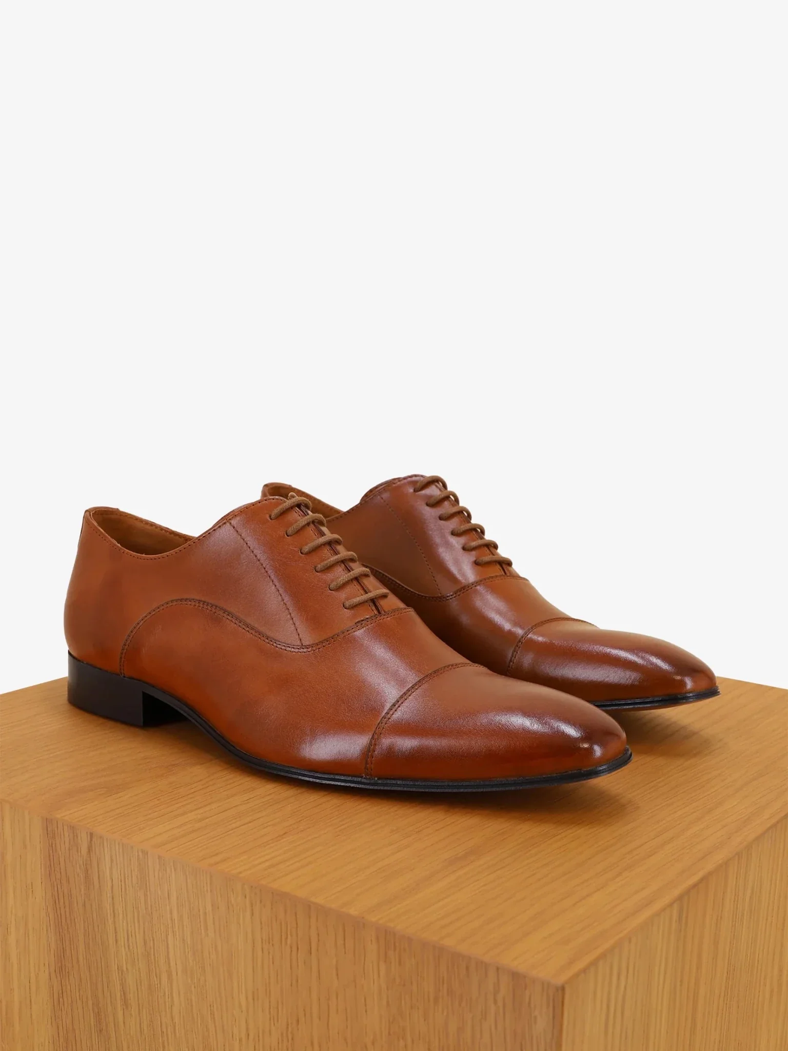 Richelieu en cuir marron