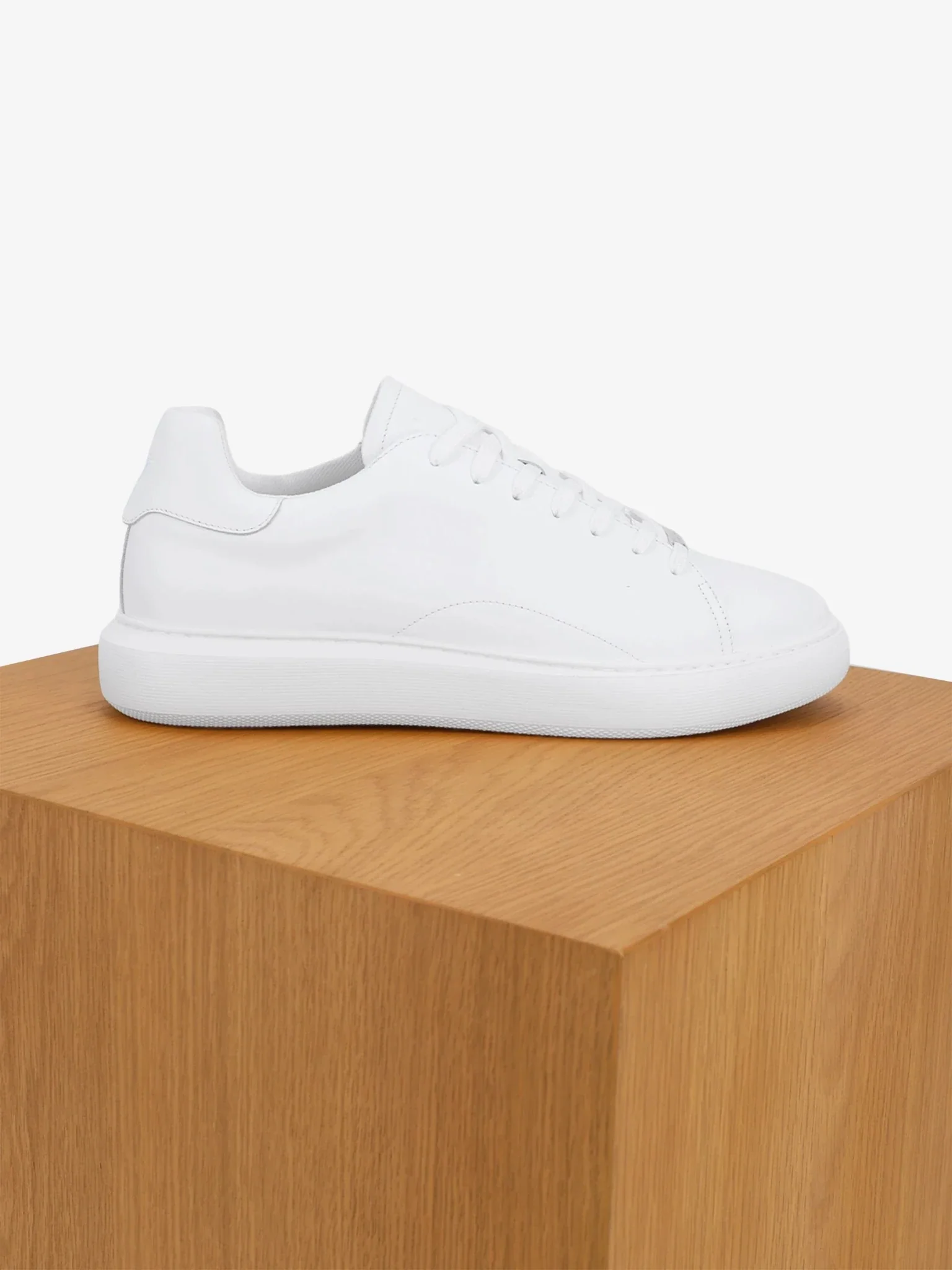 Basket en cuir blanche - Image 3