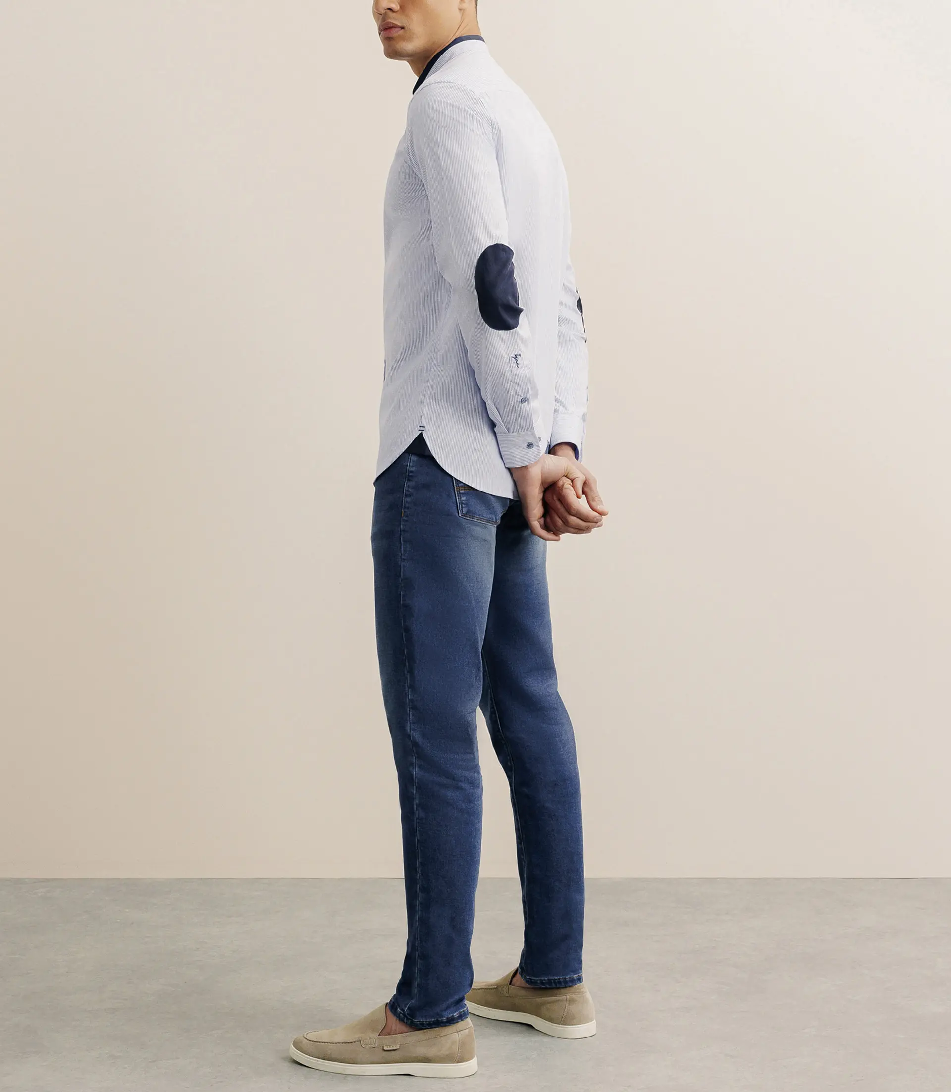 Chemise 100% coton bleue - Image 4