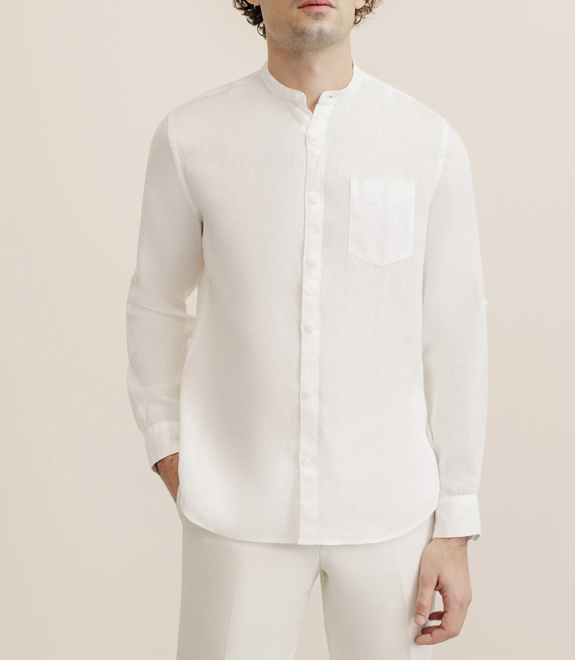 Chemise 100% lin blanche