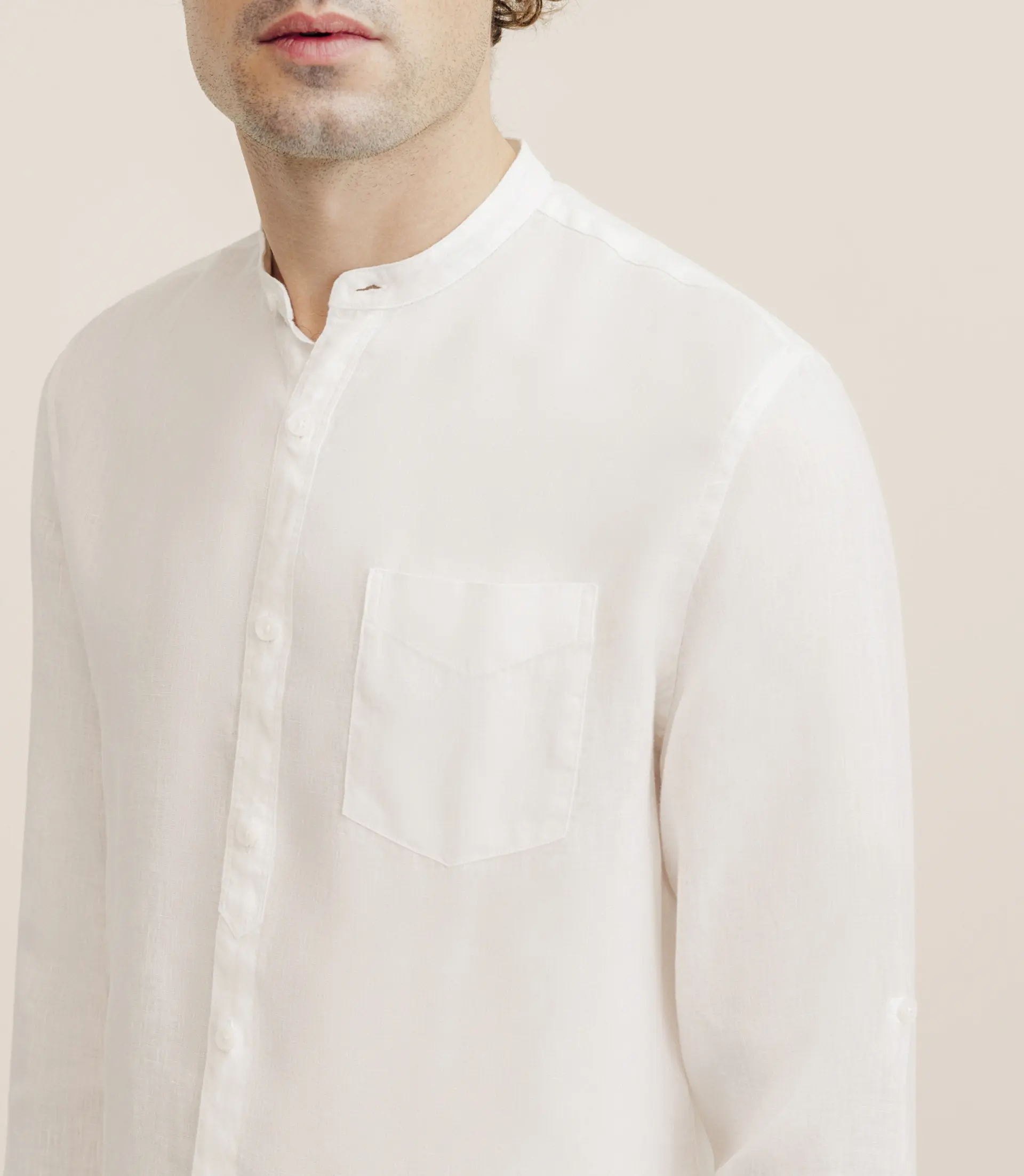 Chemise 100% lin blanche - Image 2