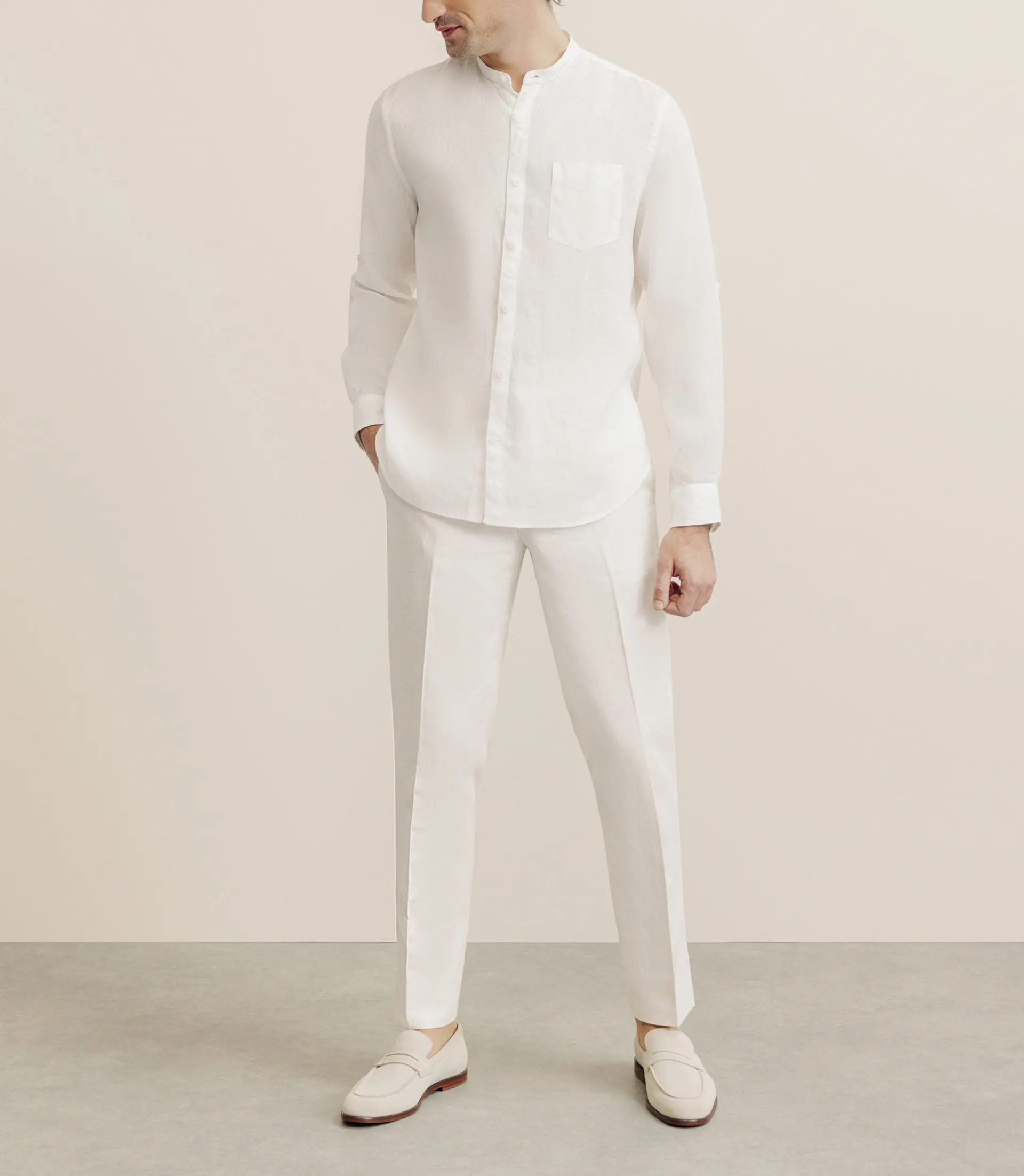 Chemise 100% lin blanche - Image 3