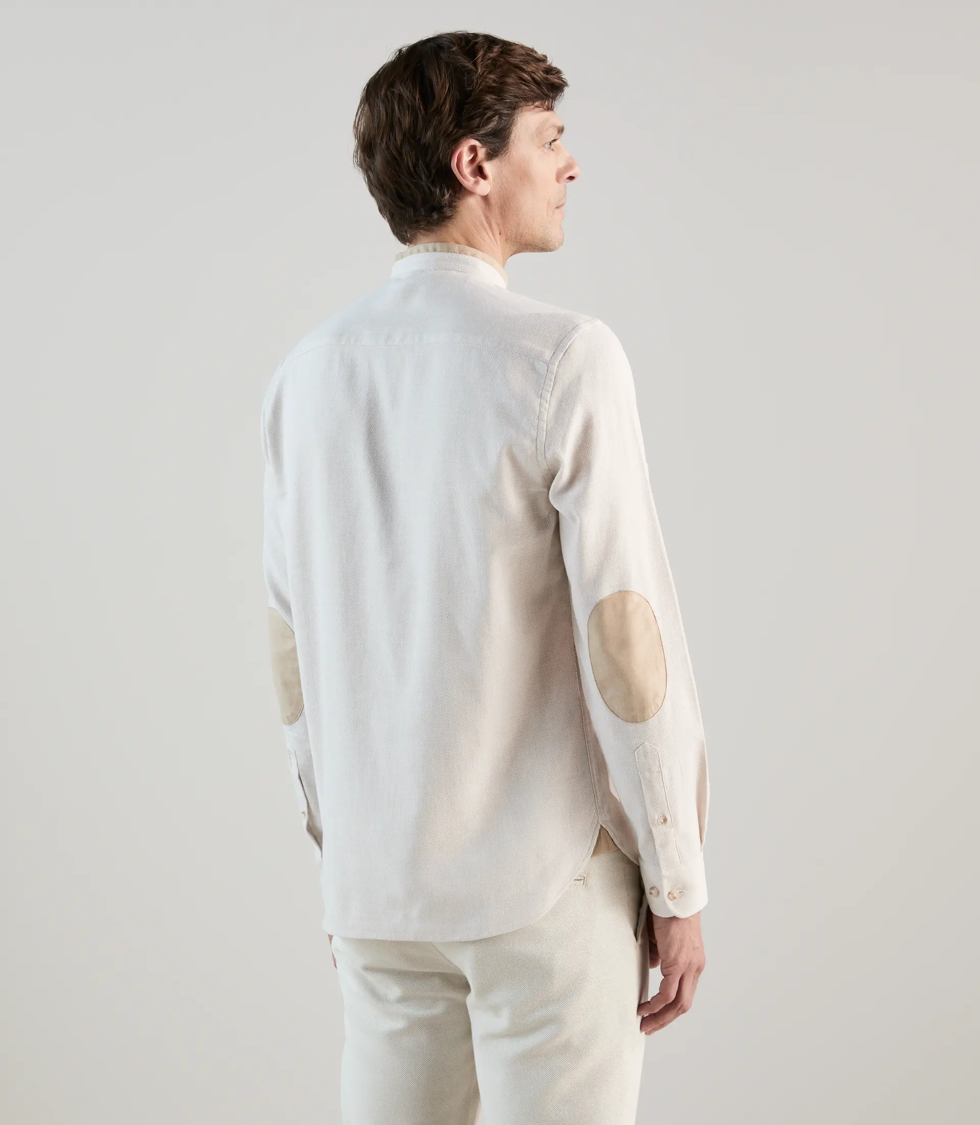 Chemise à coudières beige - Image 3