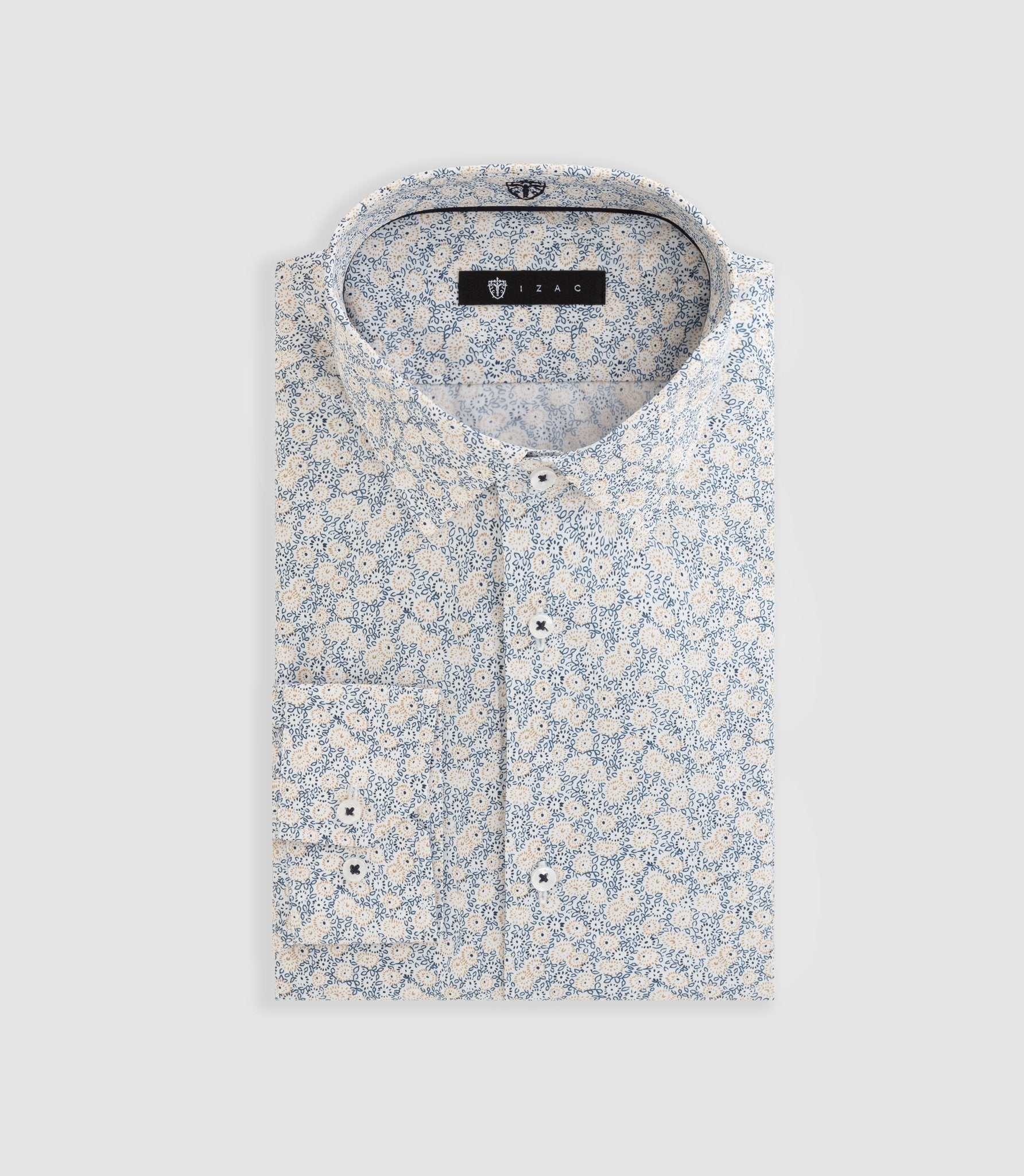 Chemise à imprimé floral beige "Delice"
