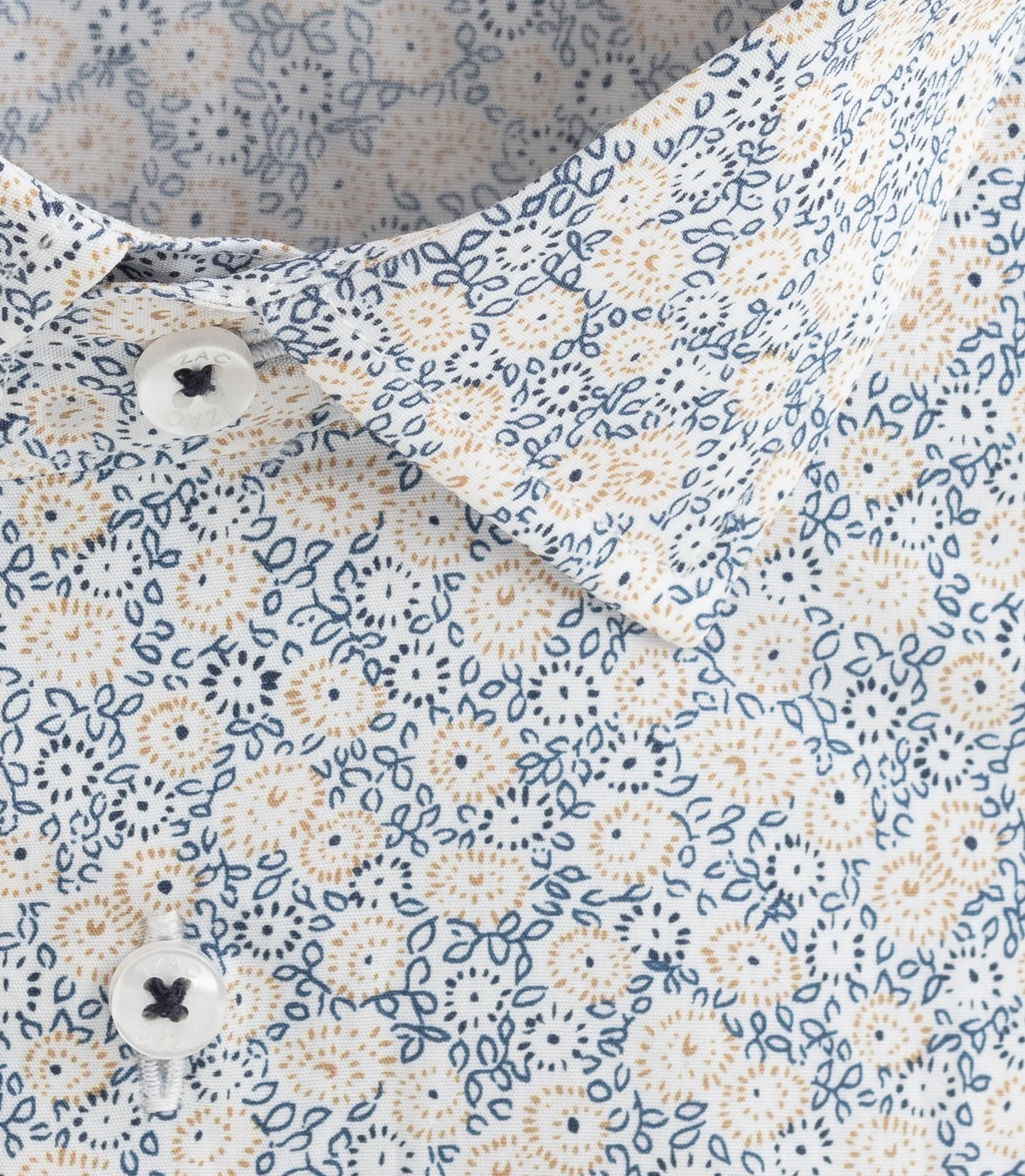 Chemise à imprimé floral beige "Delice" - Image 3