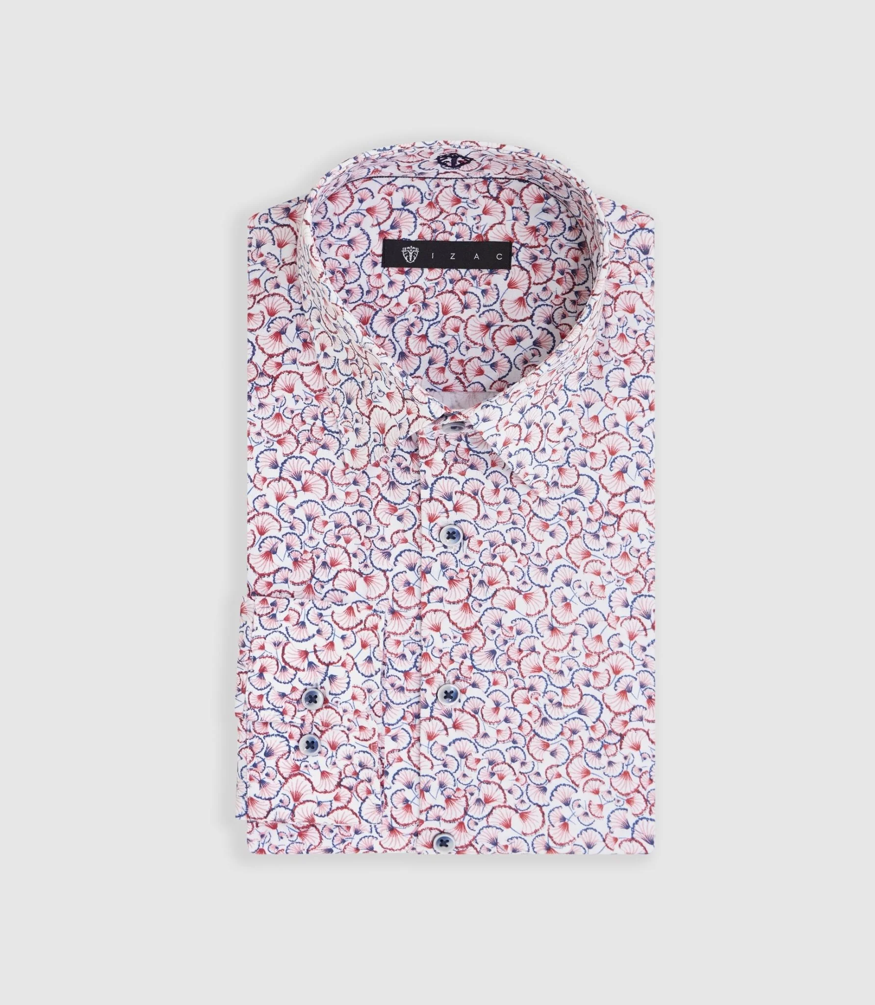Chemise à imprimé floral rouge "Marin" - Image 3