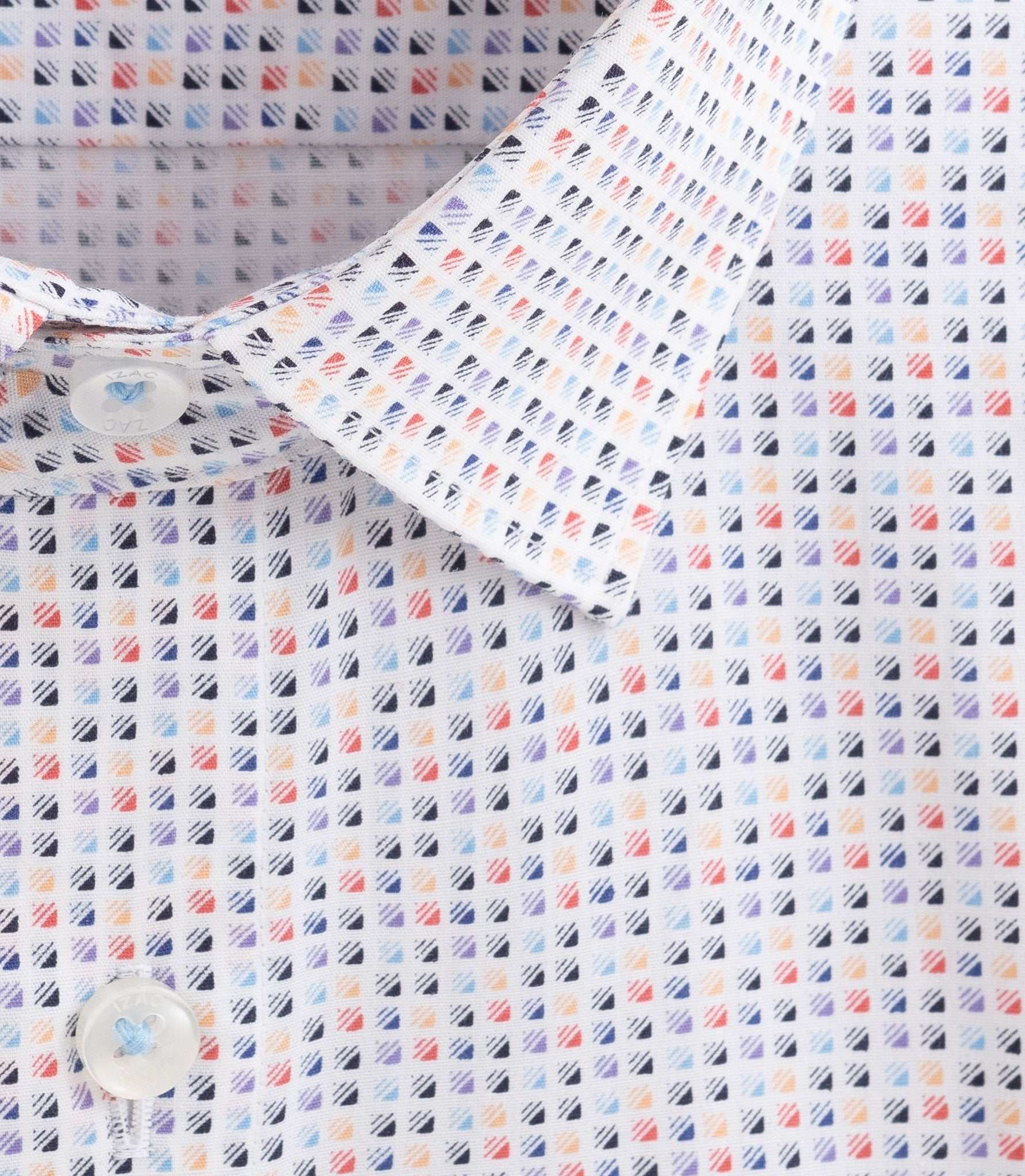 Chemise à imprimé geometrique blanche "Dave" - Image 3