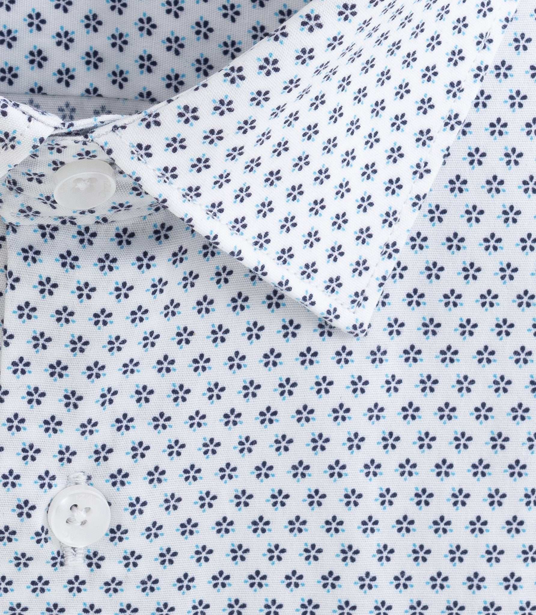 Chemise à imprimé micro motif blanche "Diego" - Image 2