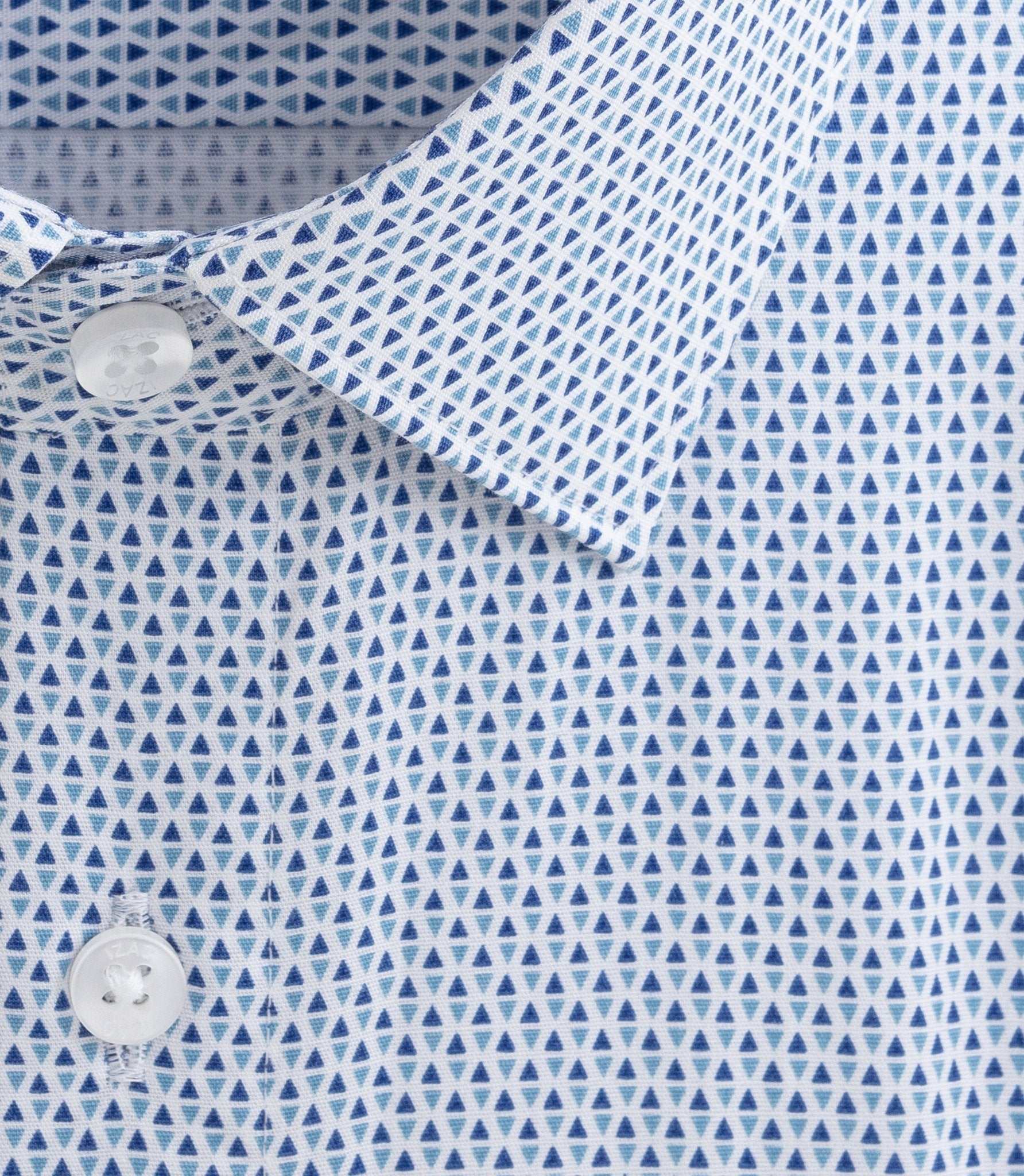 Chemise à imprimé micro motif bleu "Dang" - Image 4