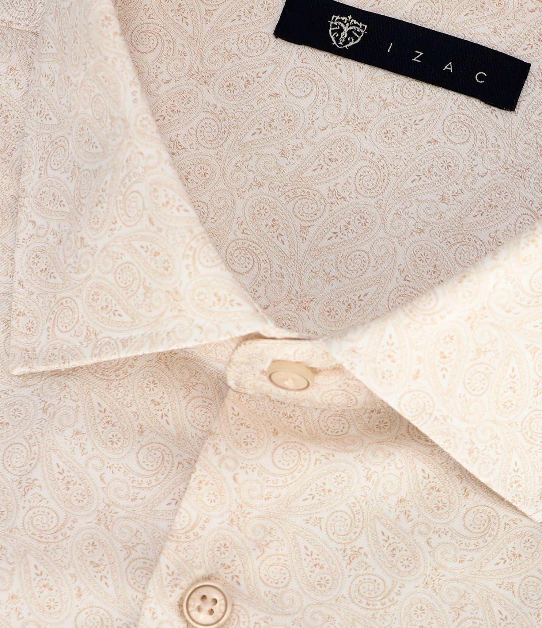 Chemise slim imprimée beige PAQUITO - Image 2