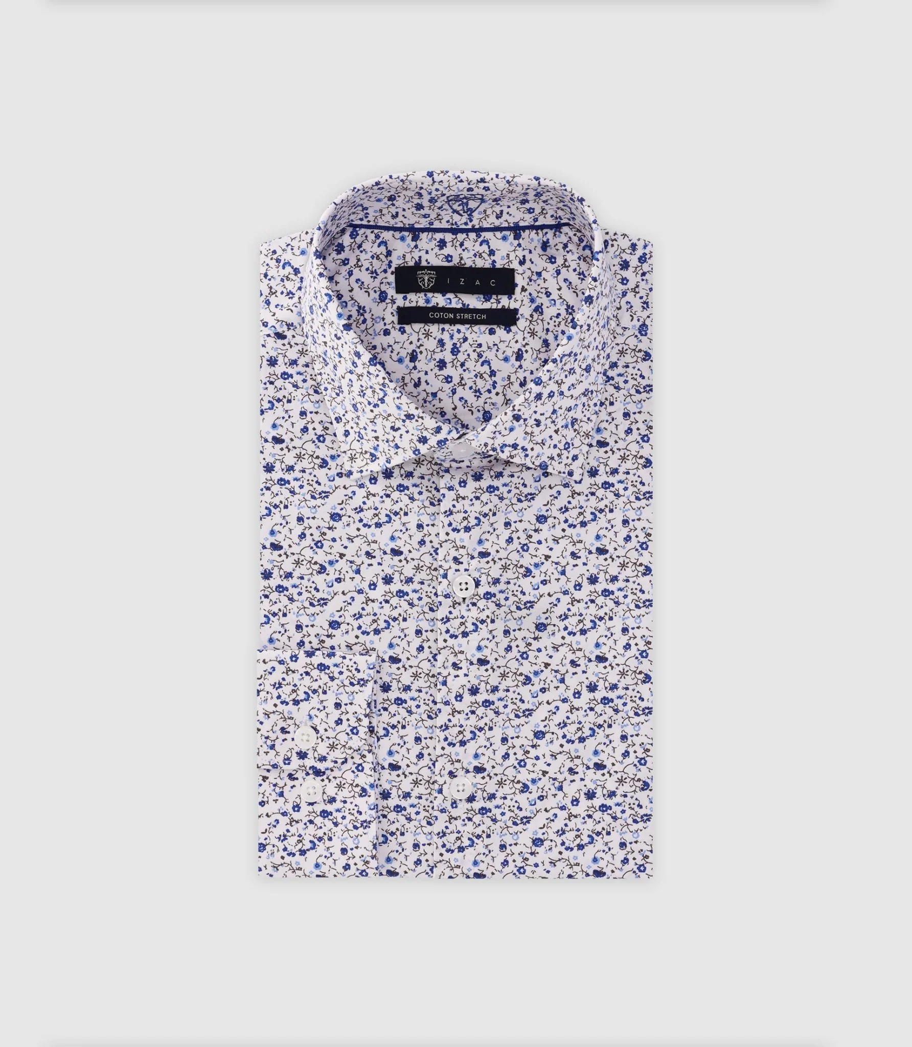 Chemise avec fleurs bleue