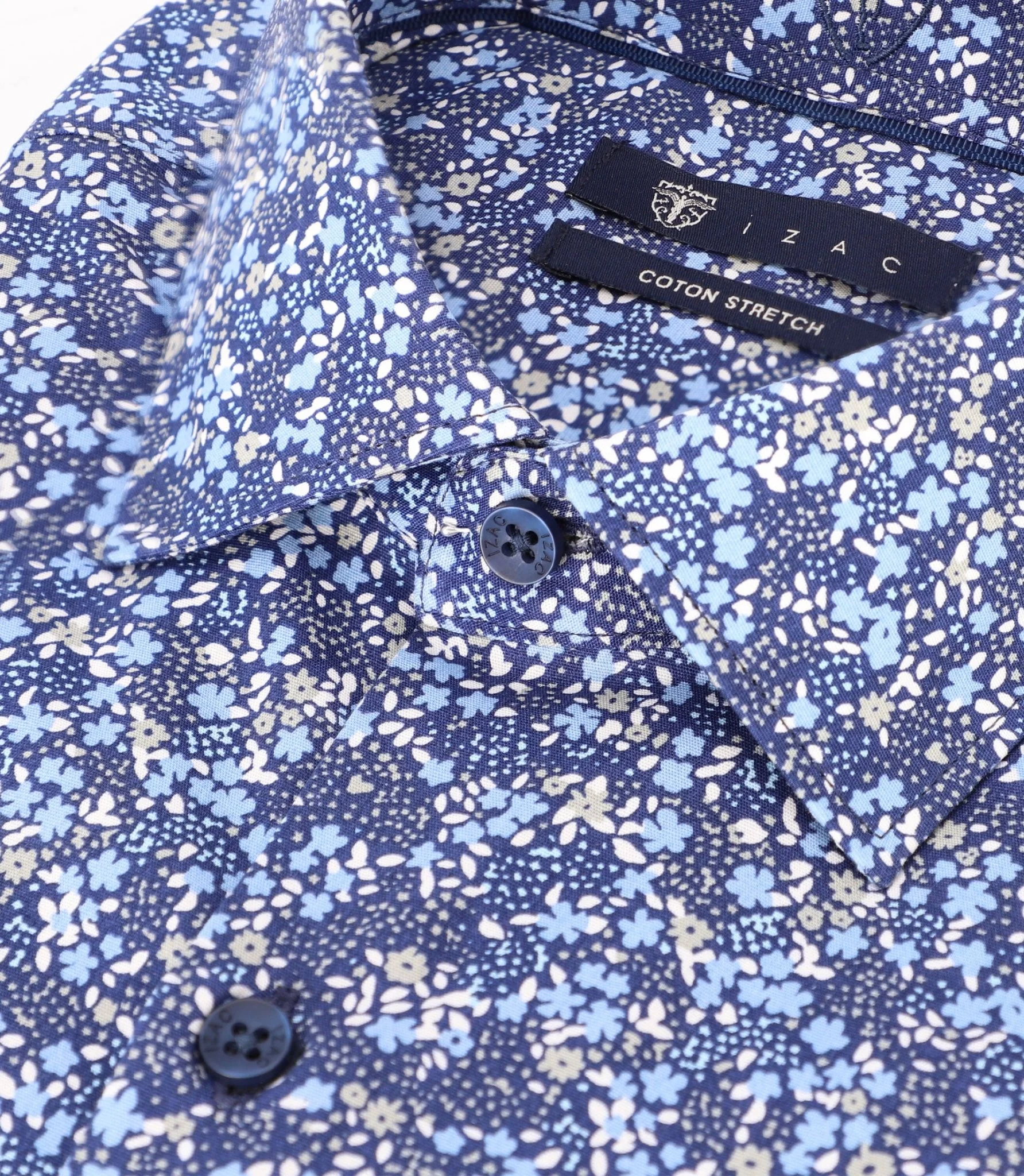Chemise avec fleurs bleue - Image 2