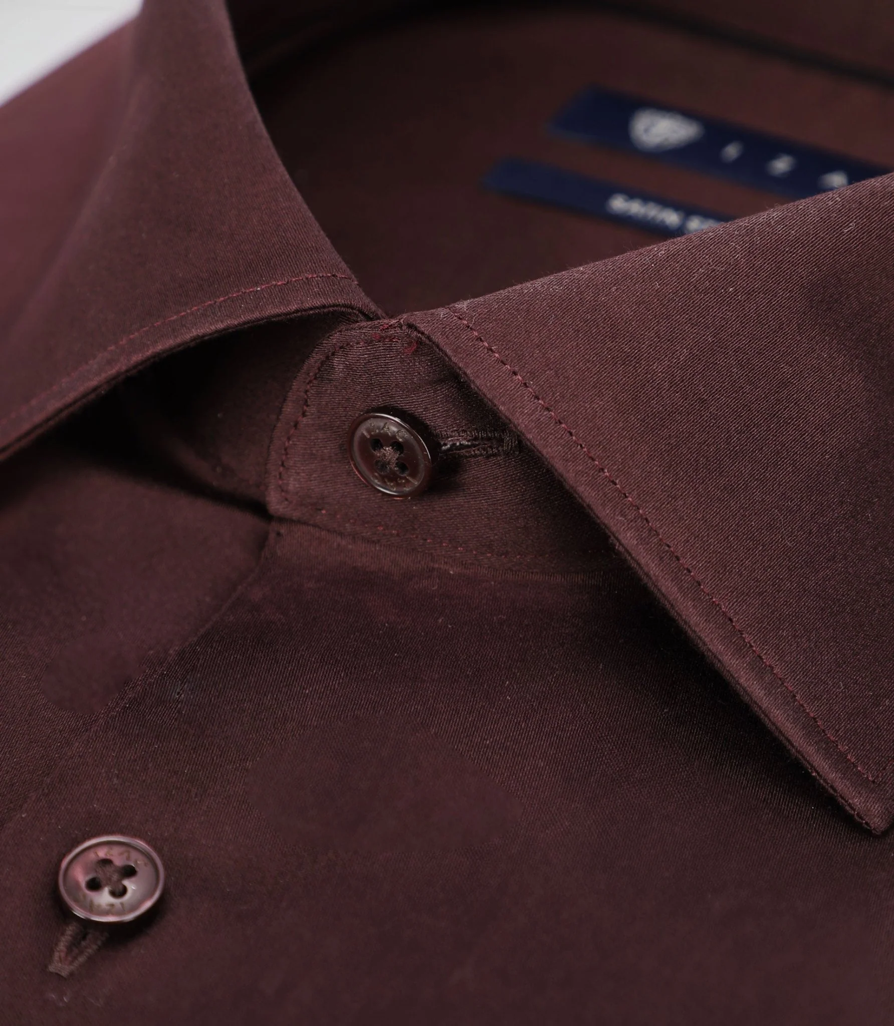 Chemise ville ajustée bordeaux - Image 2