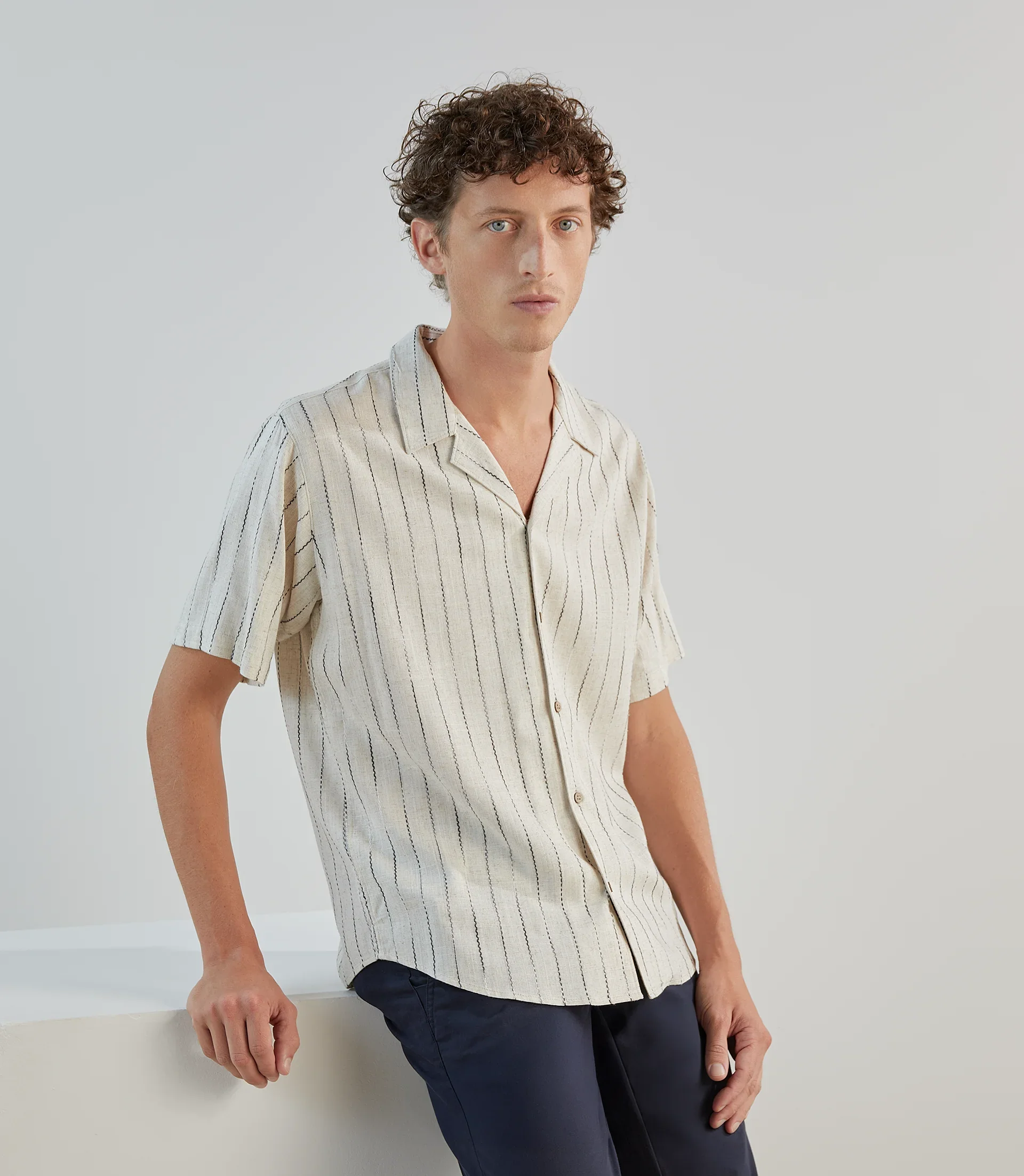Chemise brodée naturel - Image 5