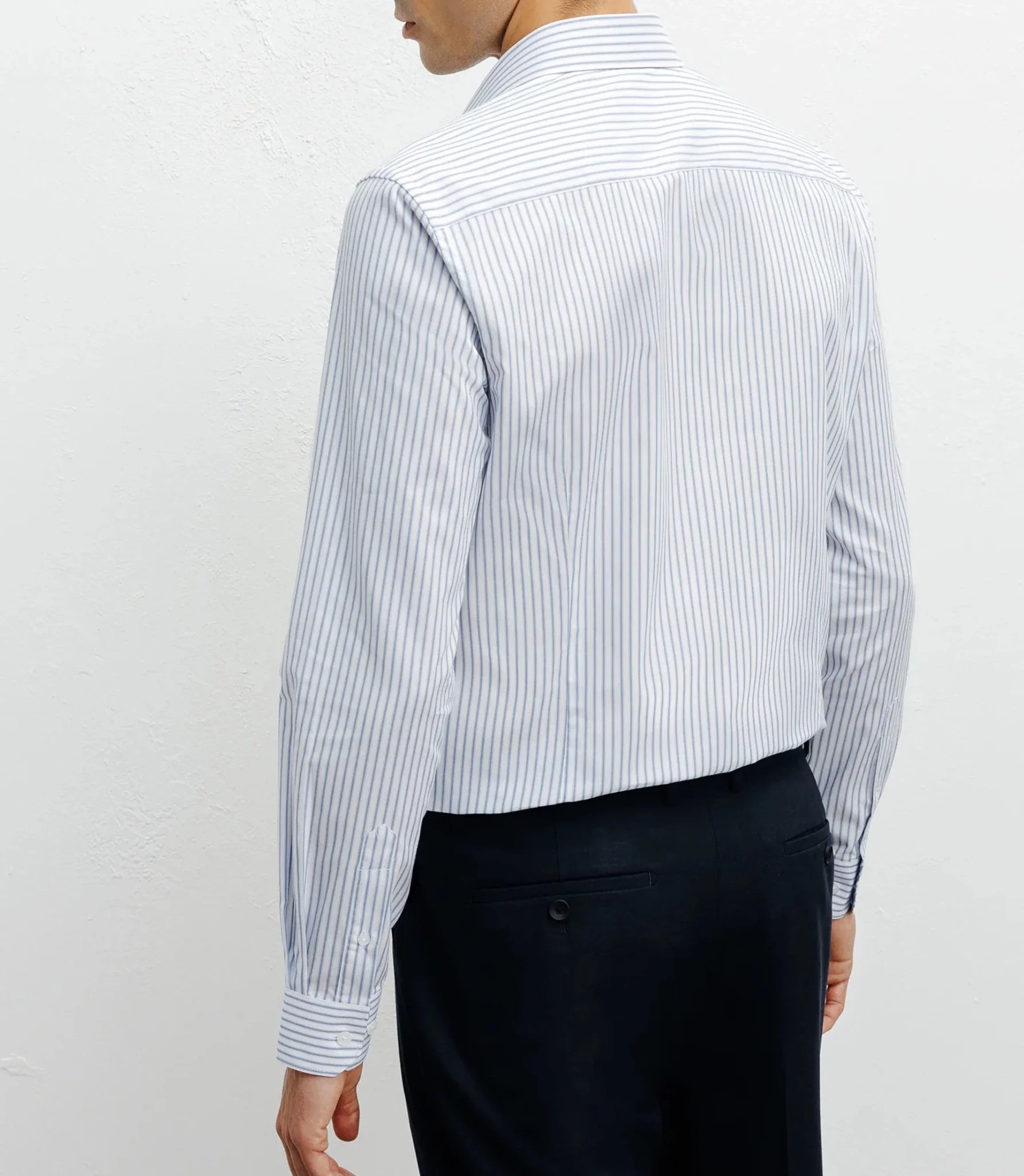 Chemise casual à rayures ciel - Image 3