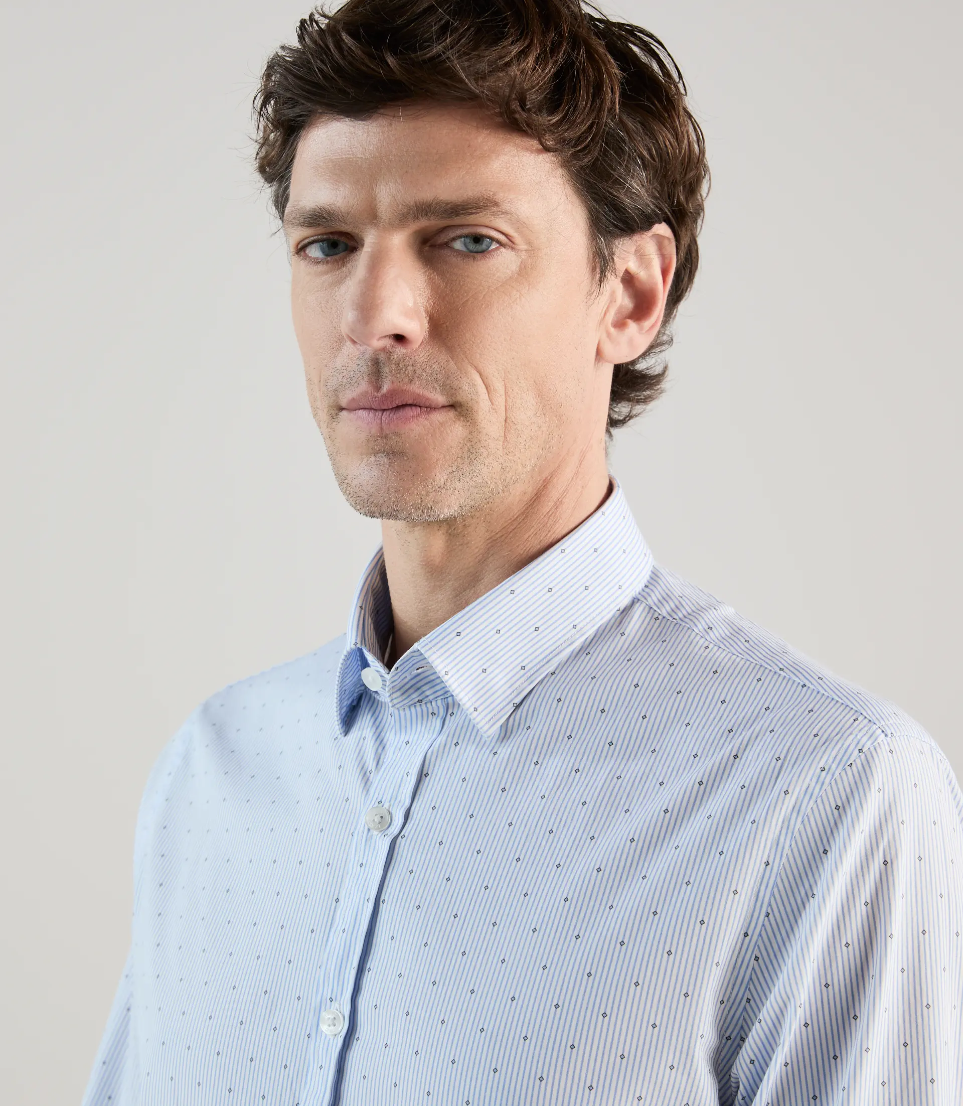 Chemise casual avec coudières ciel - Image 2