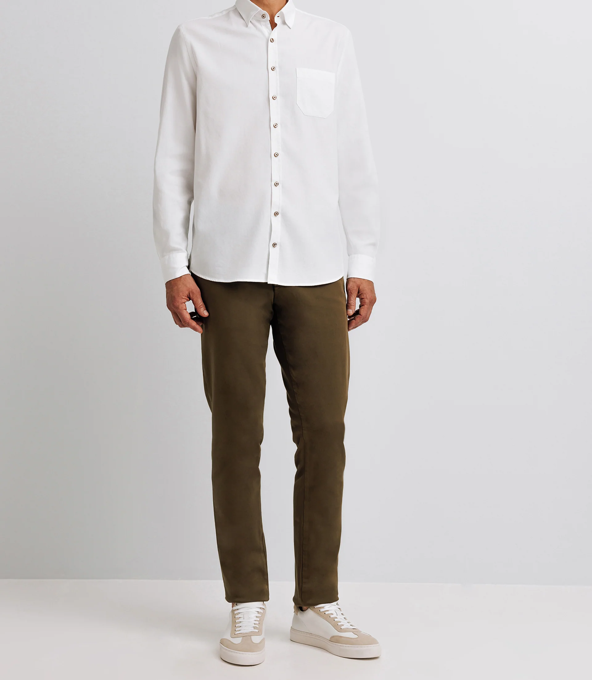 Chemise à coudières blanche