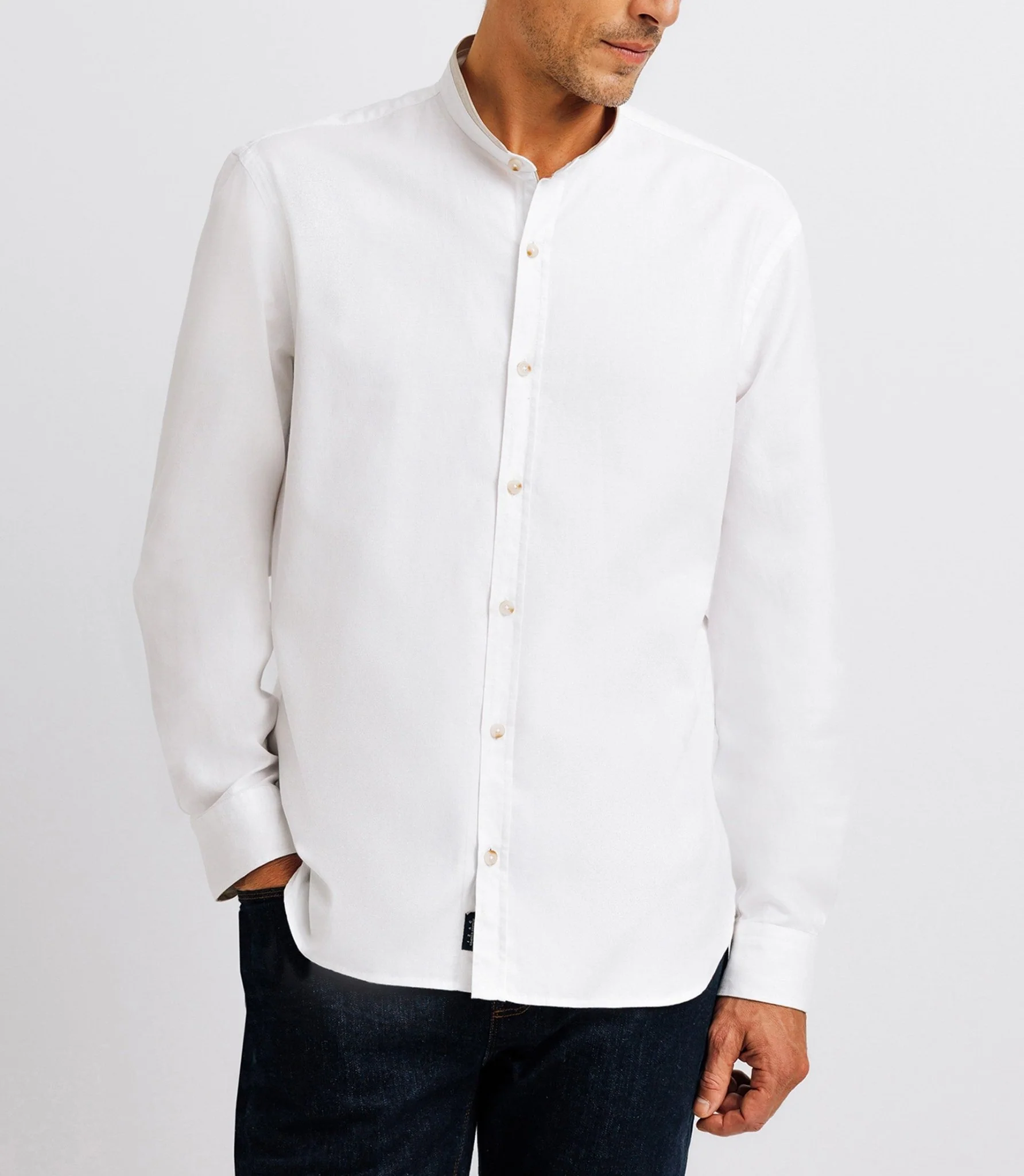 Chemise casual unie blanche - Image 2