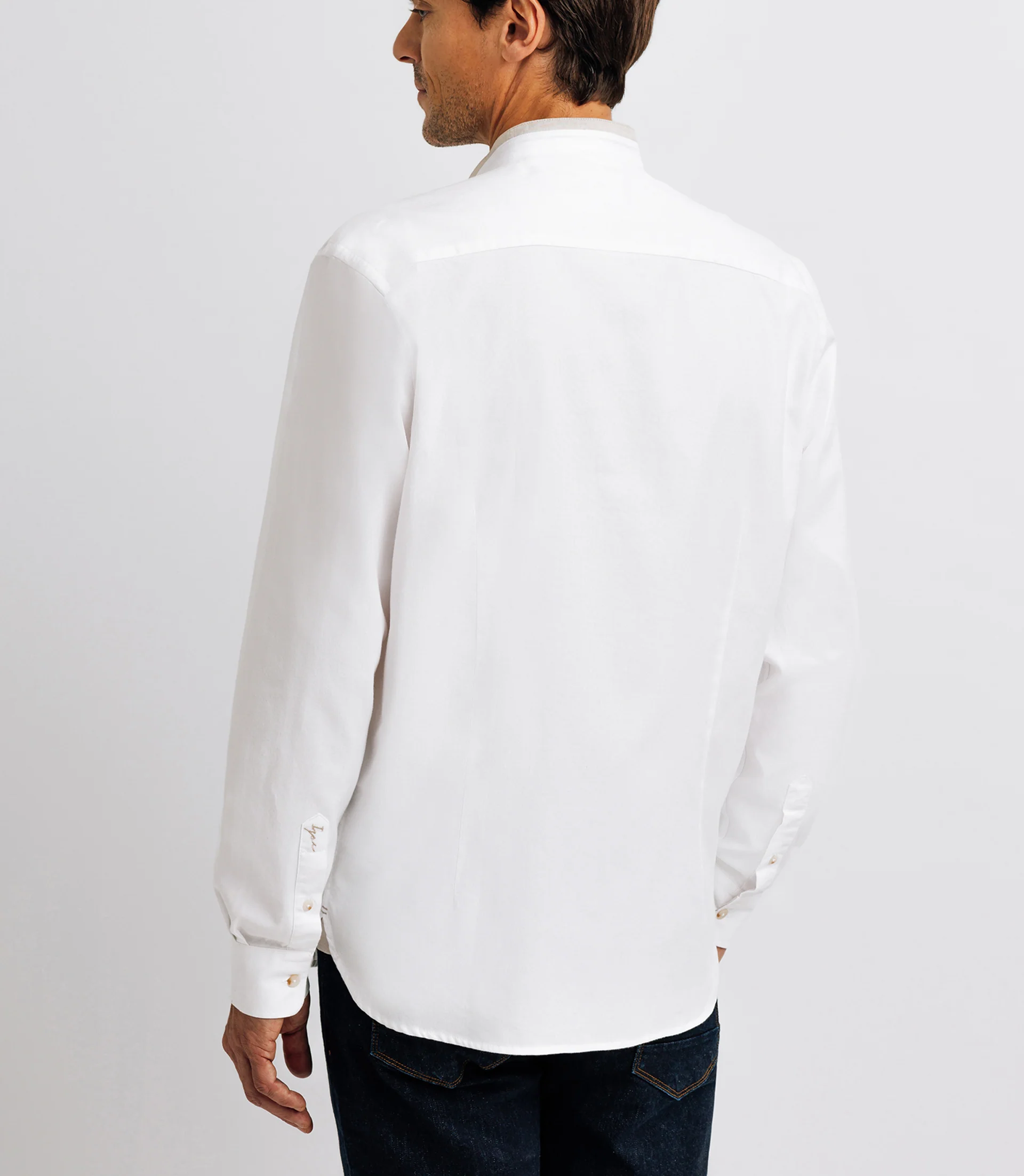 Chemise casual unie blanche - Image 4