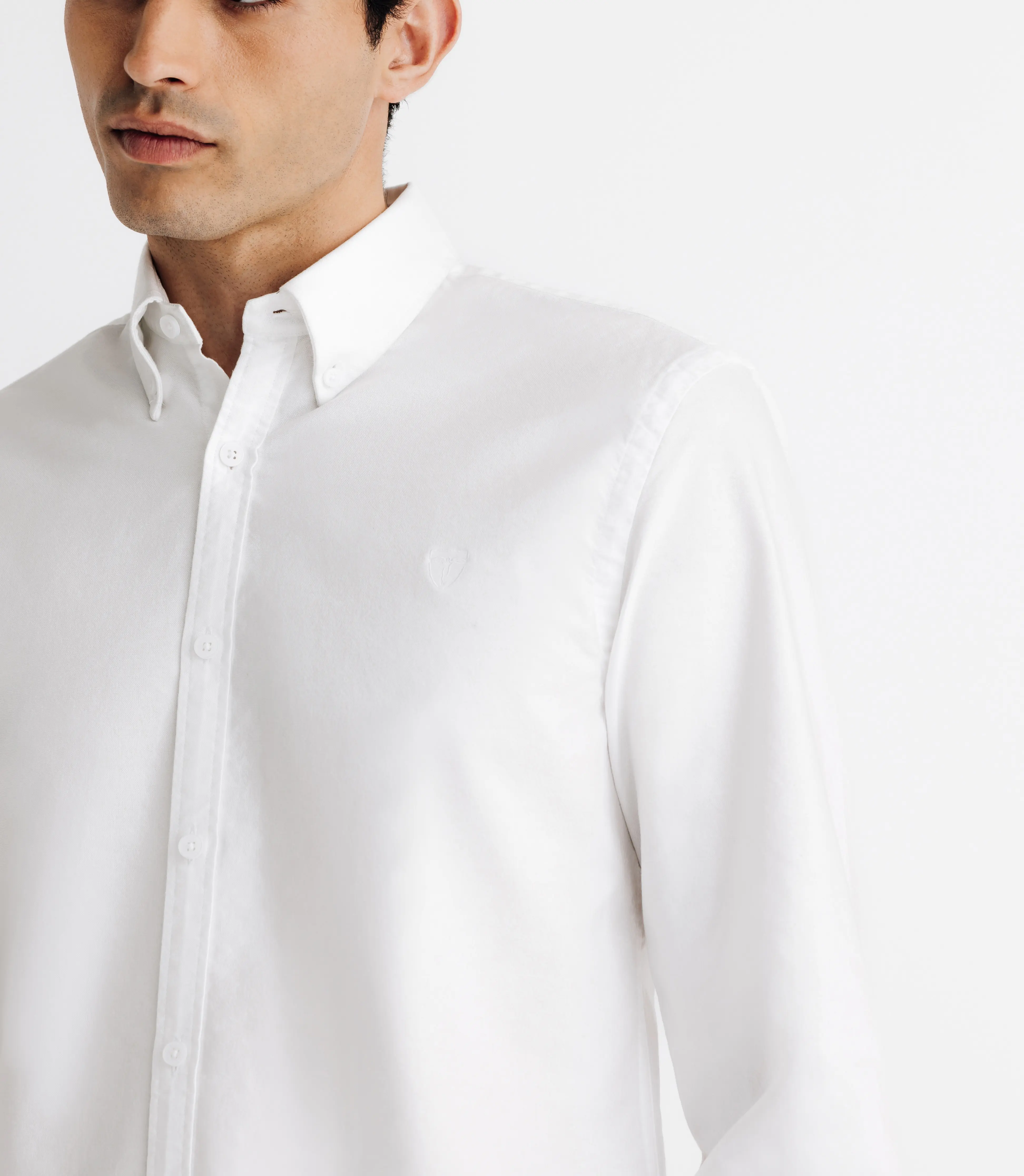 Chemise avec col boutonné blanche - Image 3