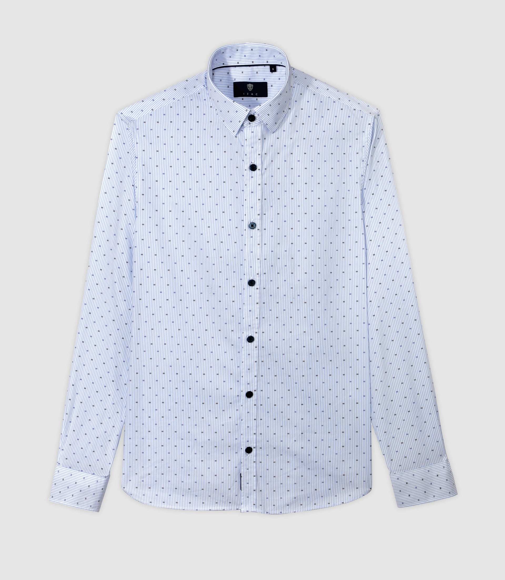 Chemise casual imprimée bleue