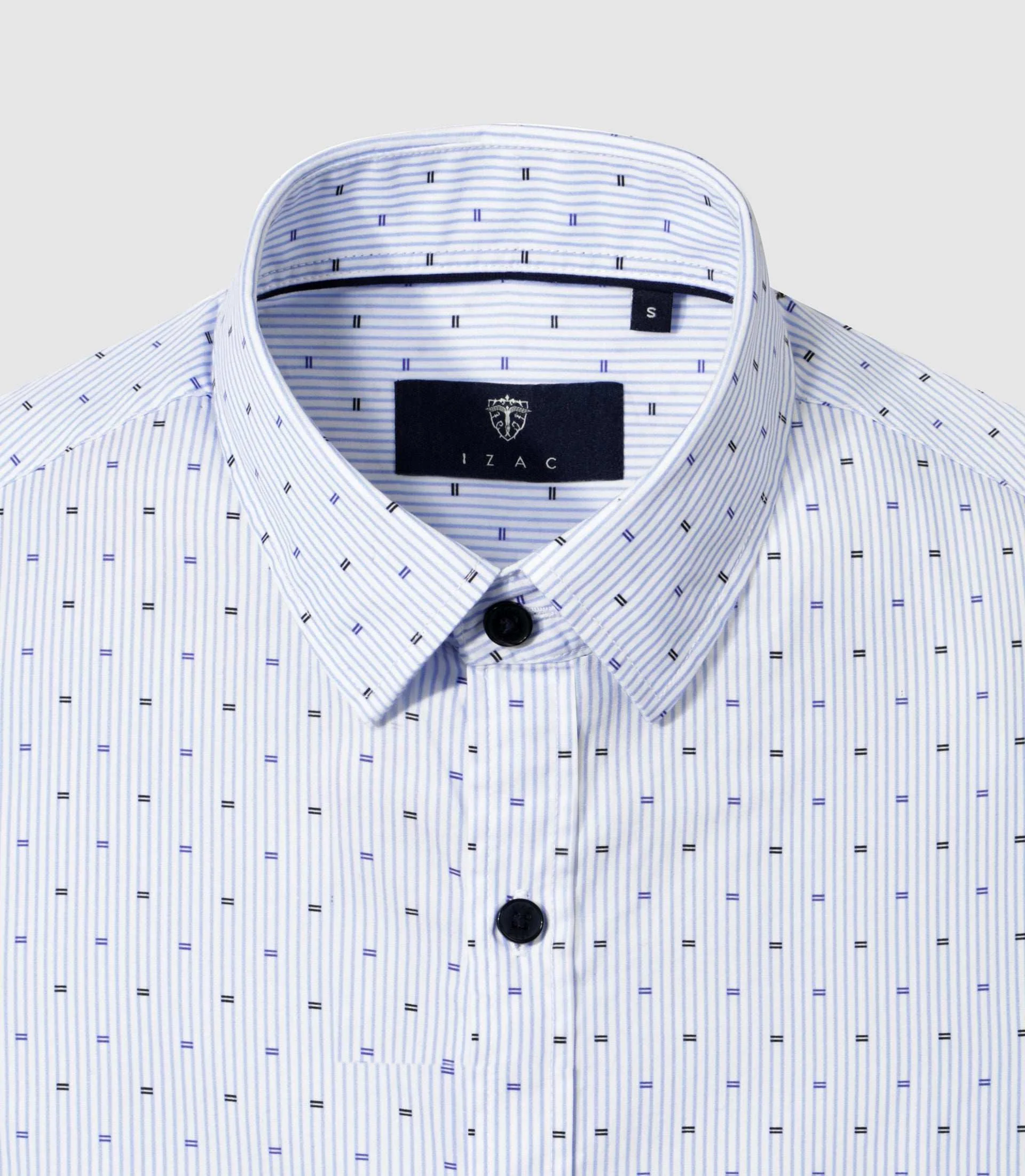 Chemise casual imprimée bleue - Image 2