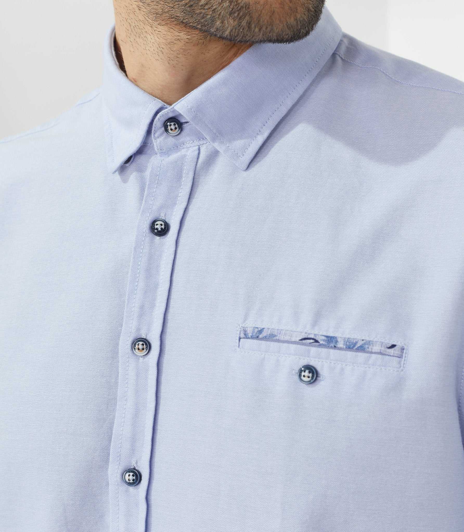 Chemise casual bleu ciel "Sara" - Image 4