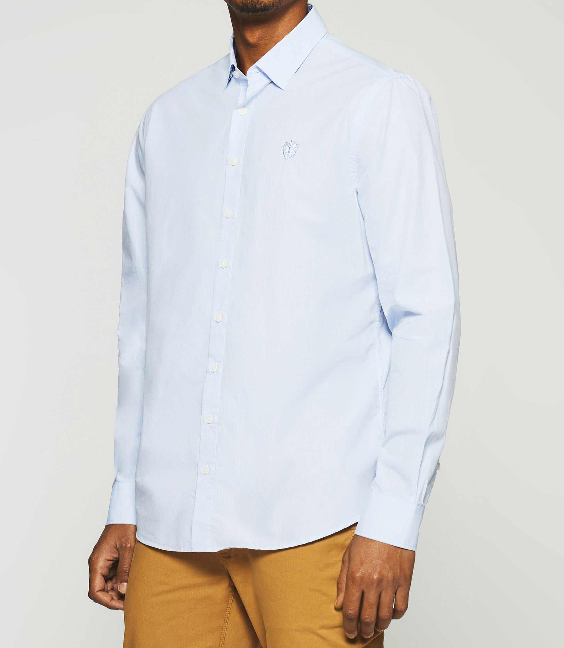 Chemise unie bleu ciel KENNETH - Image 2