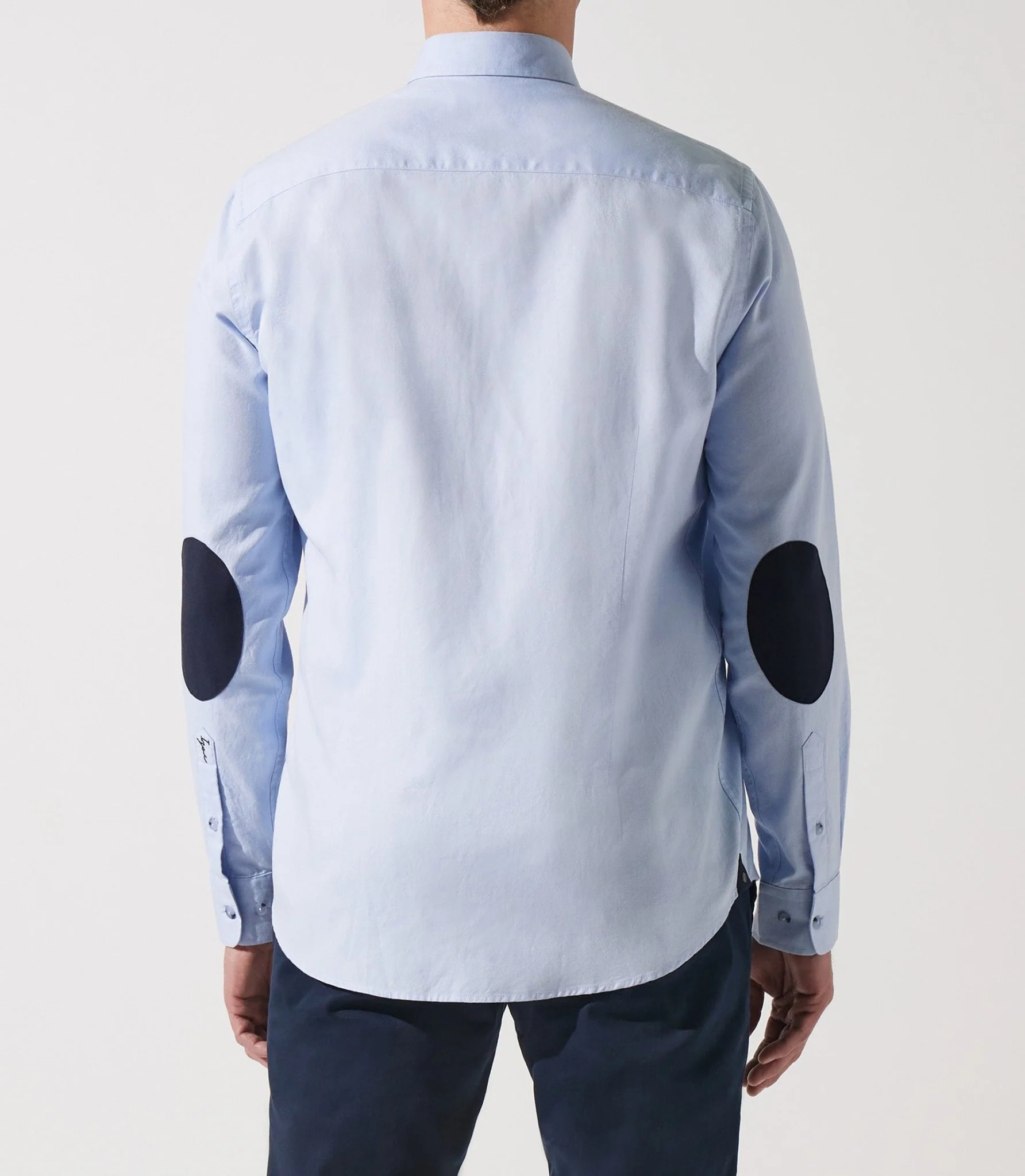 Chemise droite à coudières bleu ciel JANIS - Image 3