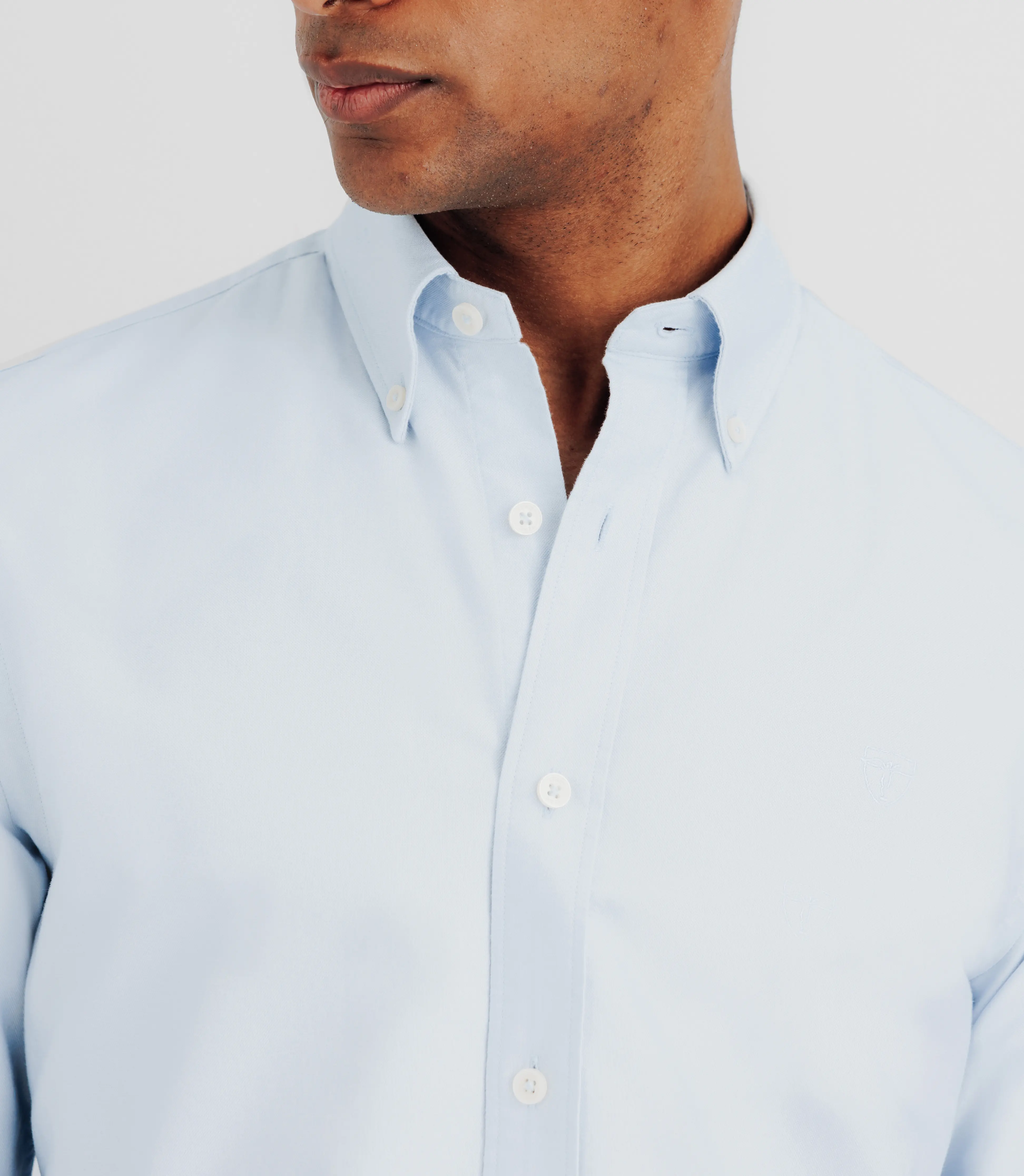 Chemise avec col boutonné ciel - Image 3