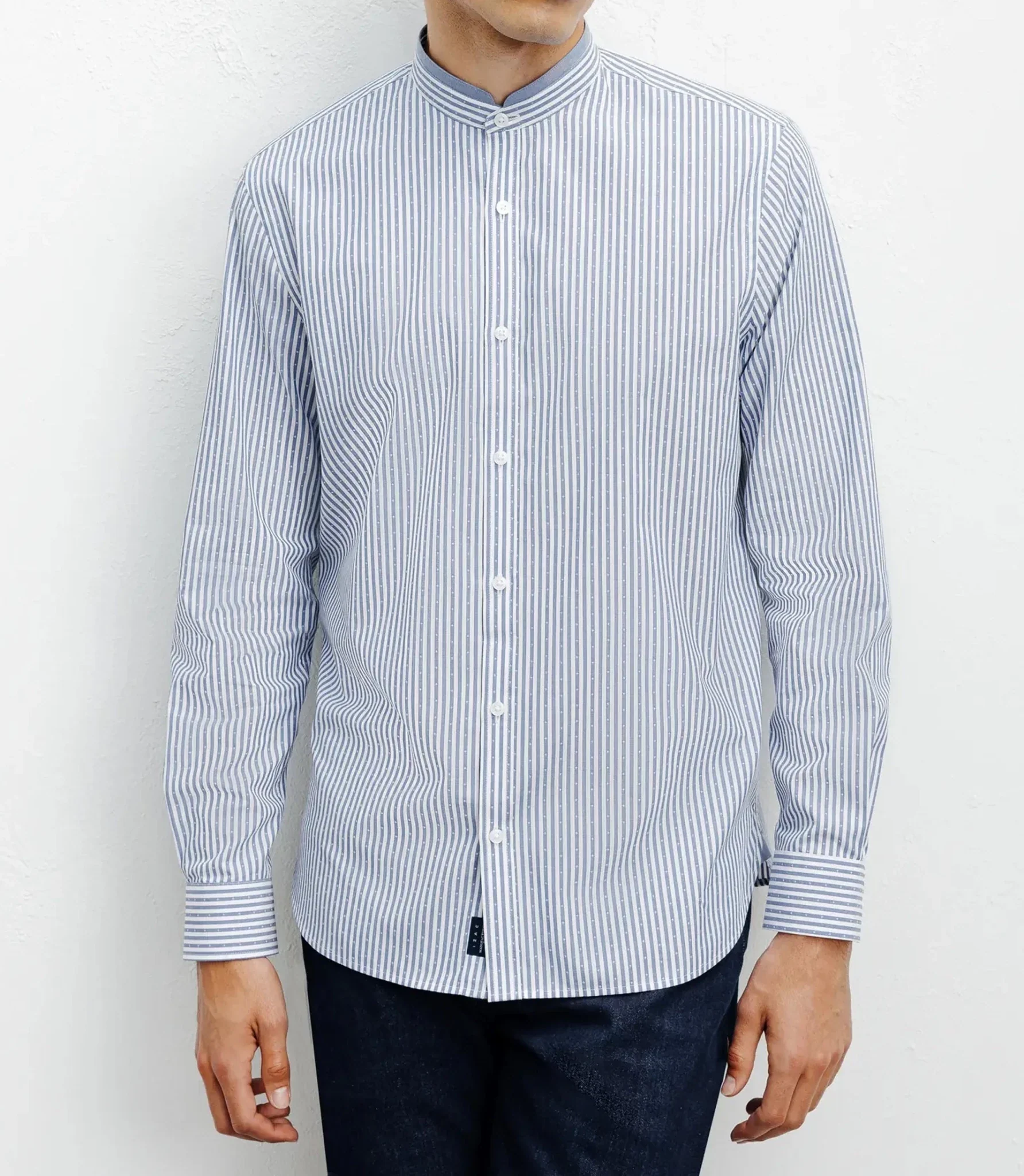 Chemise casual col mao ciel