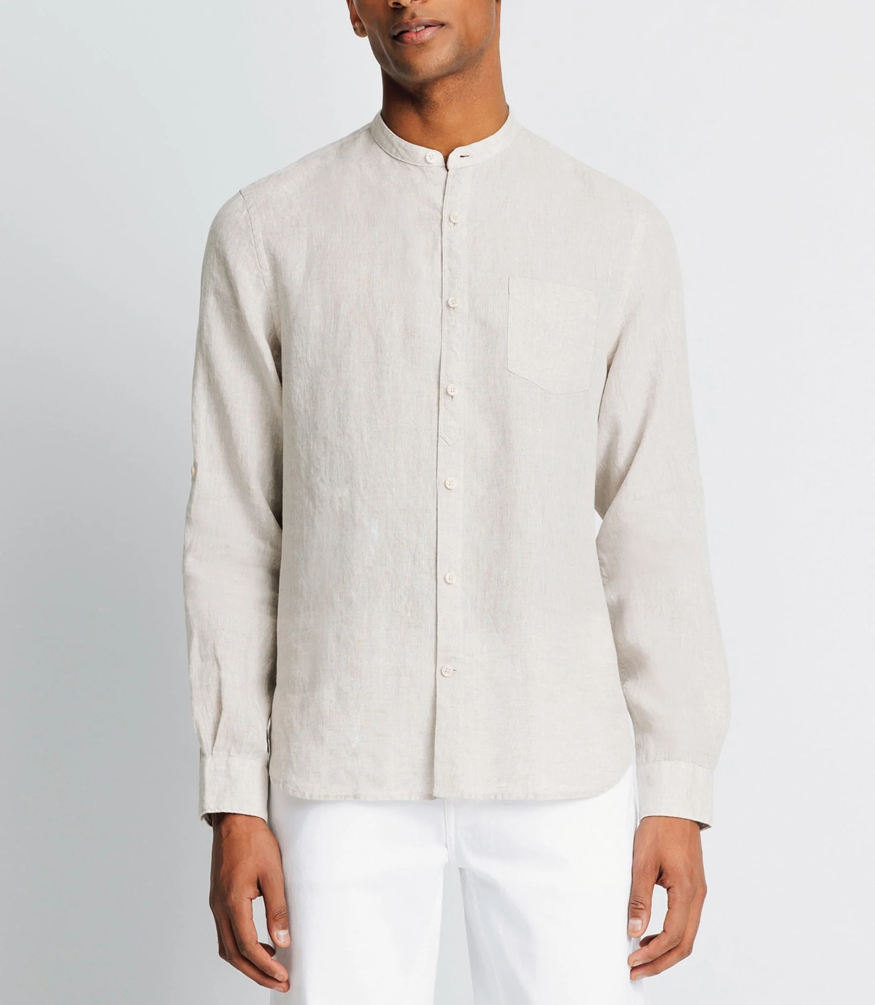 Chemise casual en lin écrue - Image 2