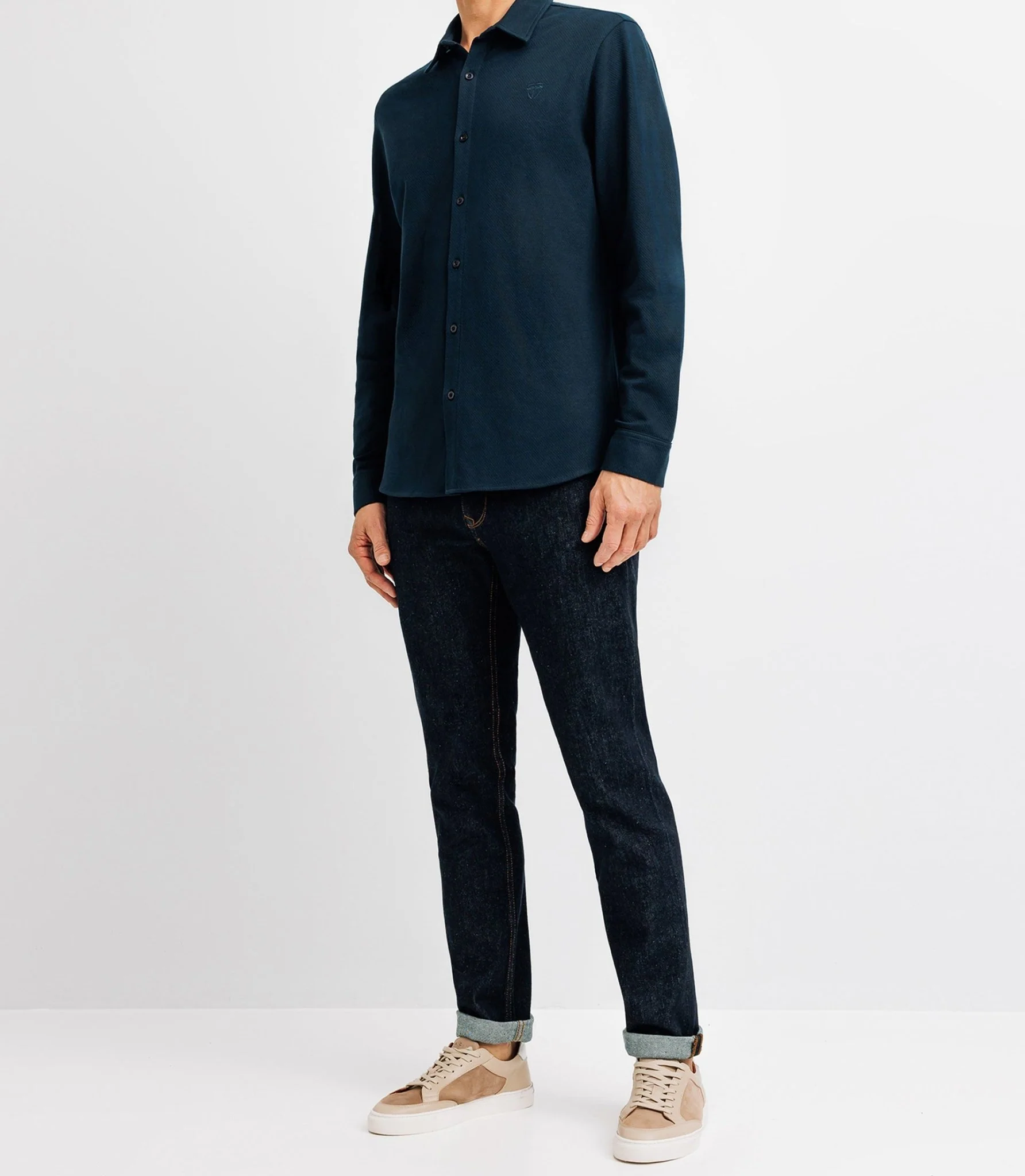 Chemise casual avec logo marine