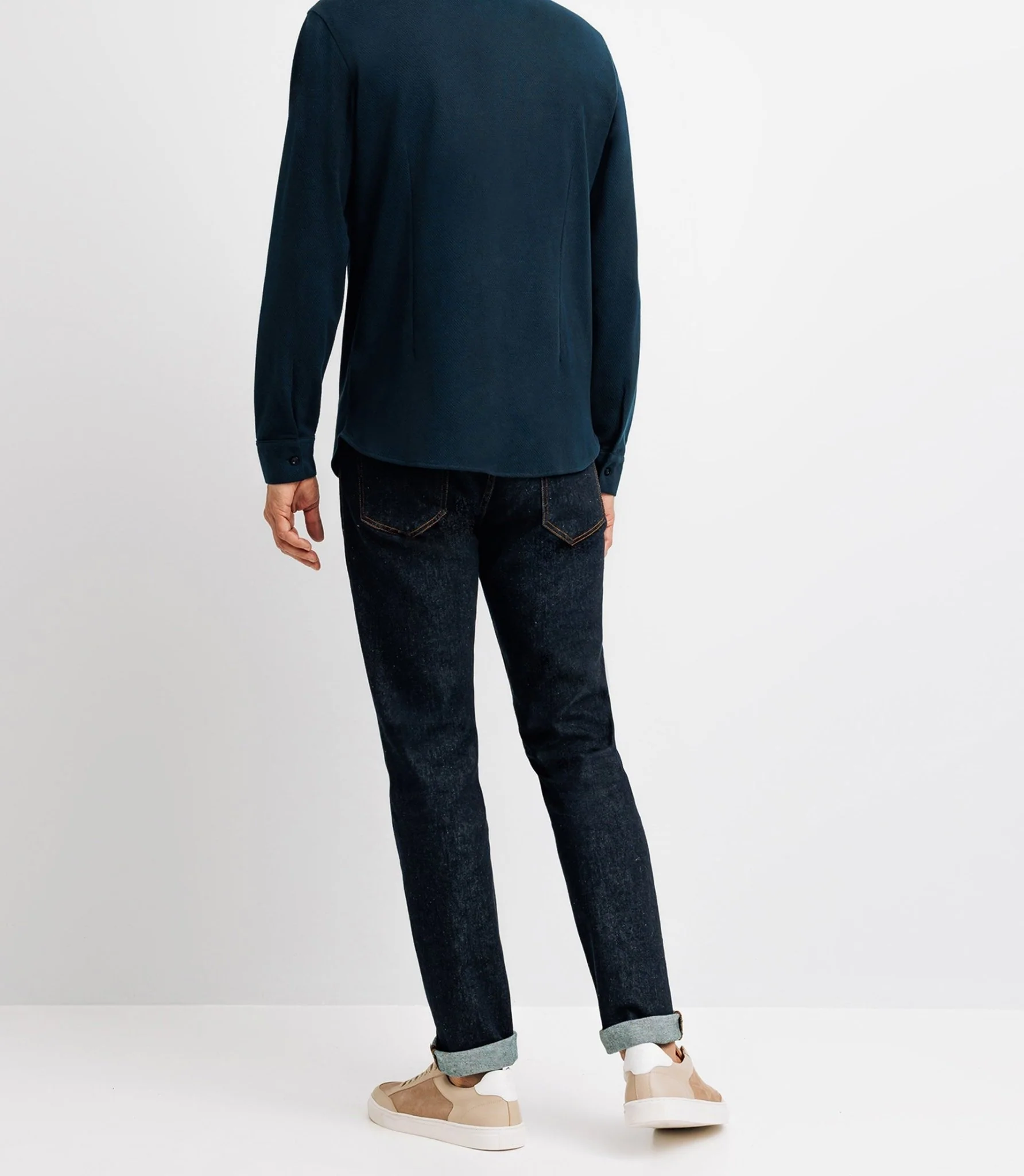 Chemise casual avec logo marine - Image 3